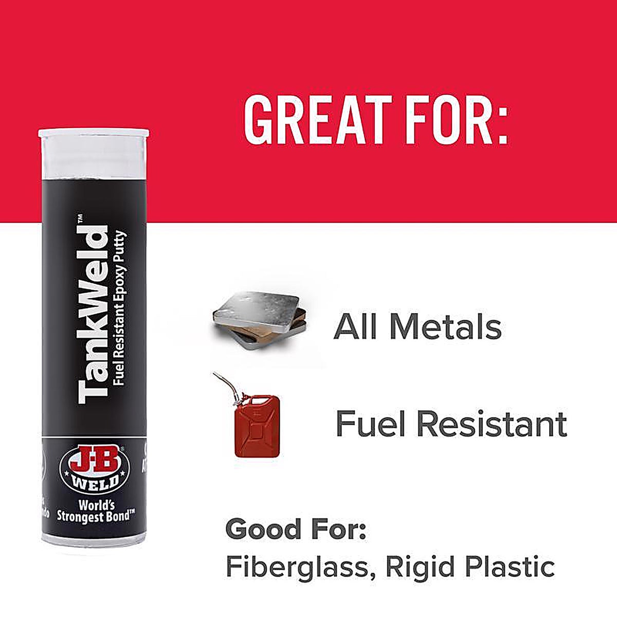 J-B Weld 8217 TankWeld High Strength Automotive Epoxy Putty 1 oz.