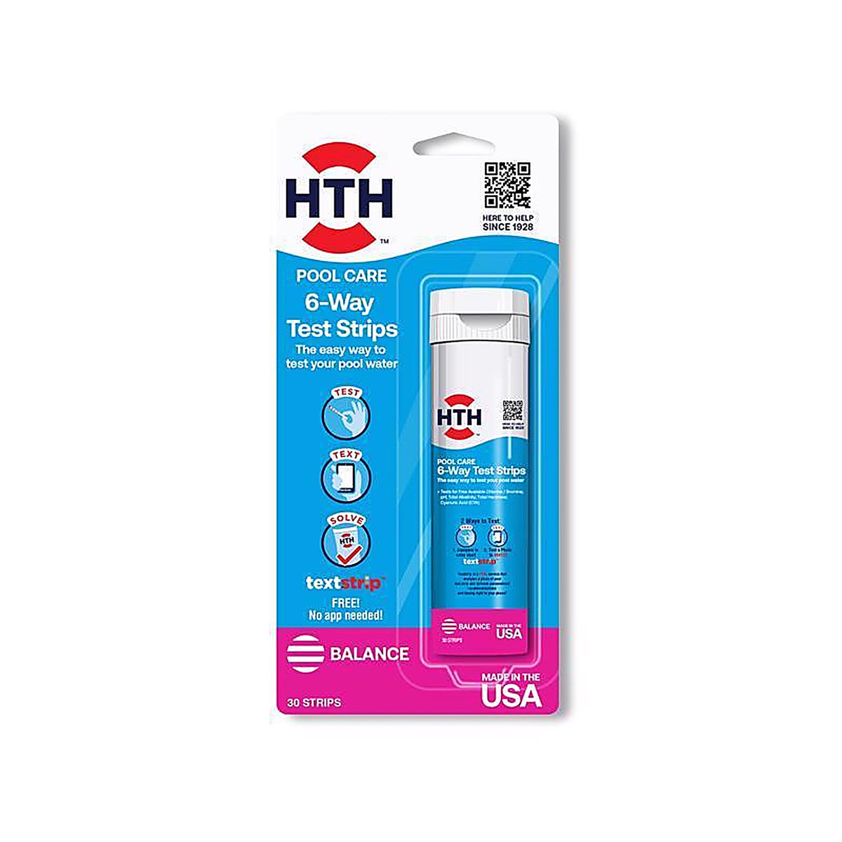 HTH - 1276 - Pool Care Strips 6-Way Test Strips 1 Bottle