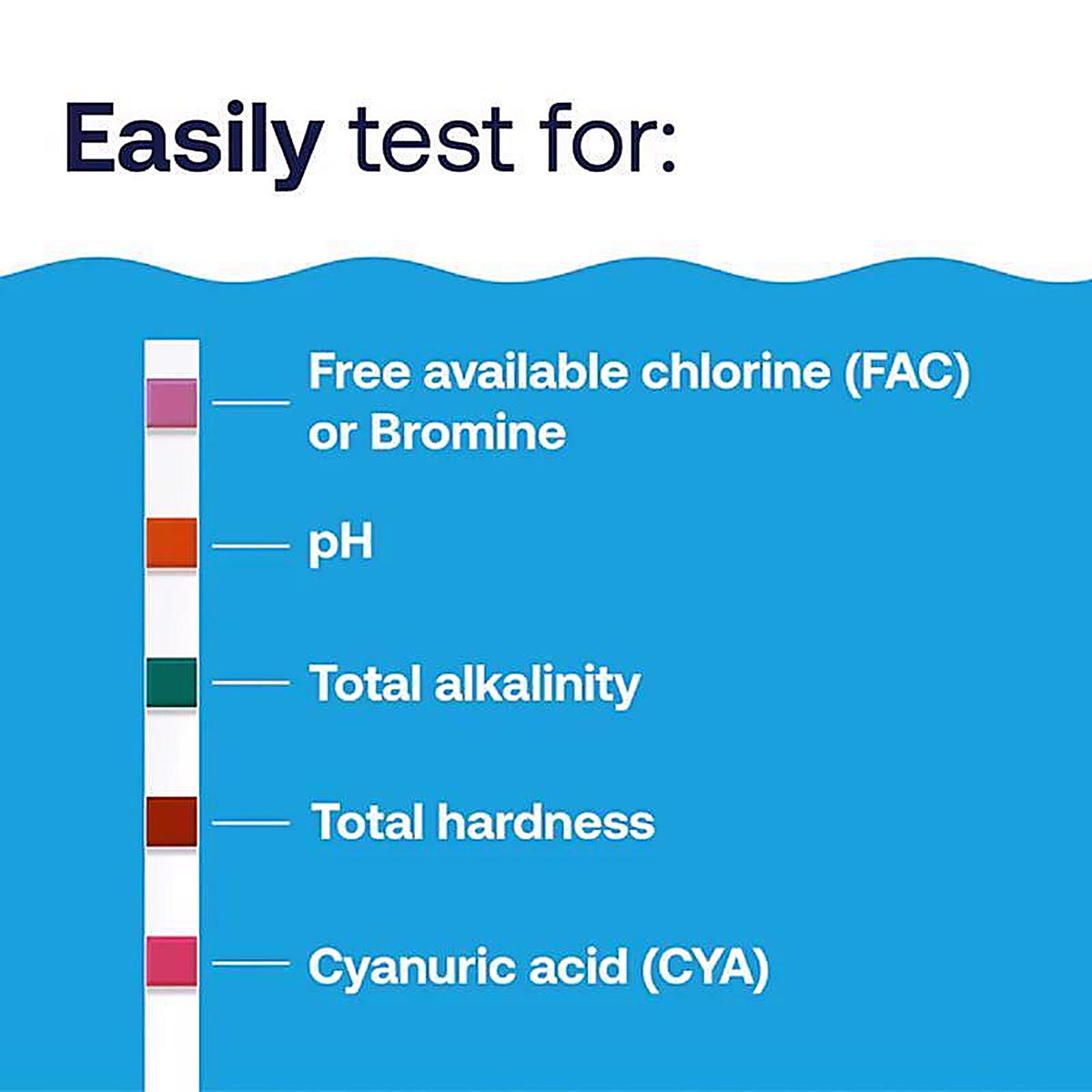 HTH - 1276 - Pool Care Strips 6-Way Test Strips 1 Bottle