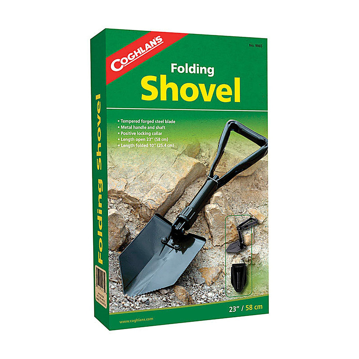 Coghlans 9065 Black Shovel 9.625in. H x 1.125in. W x 23in. L 1/Pack