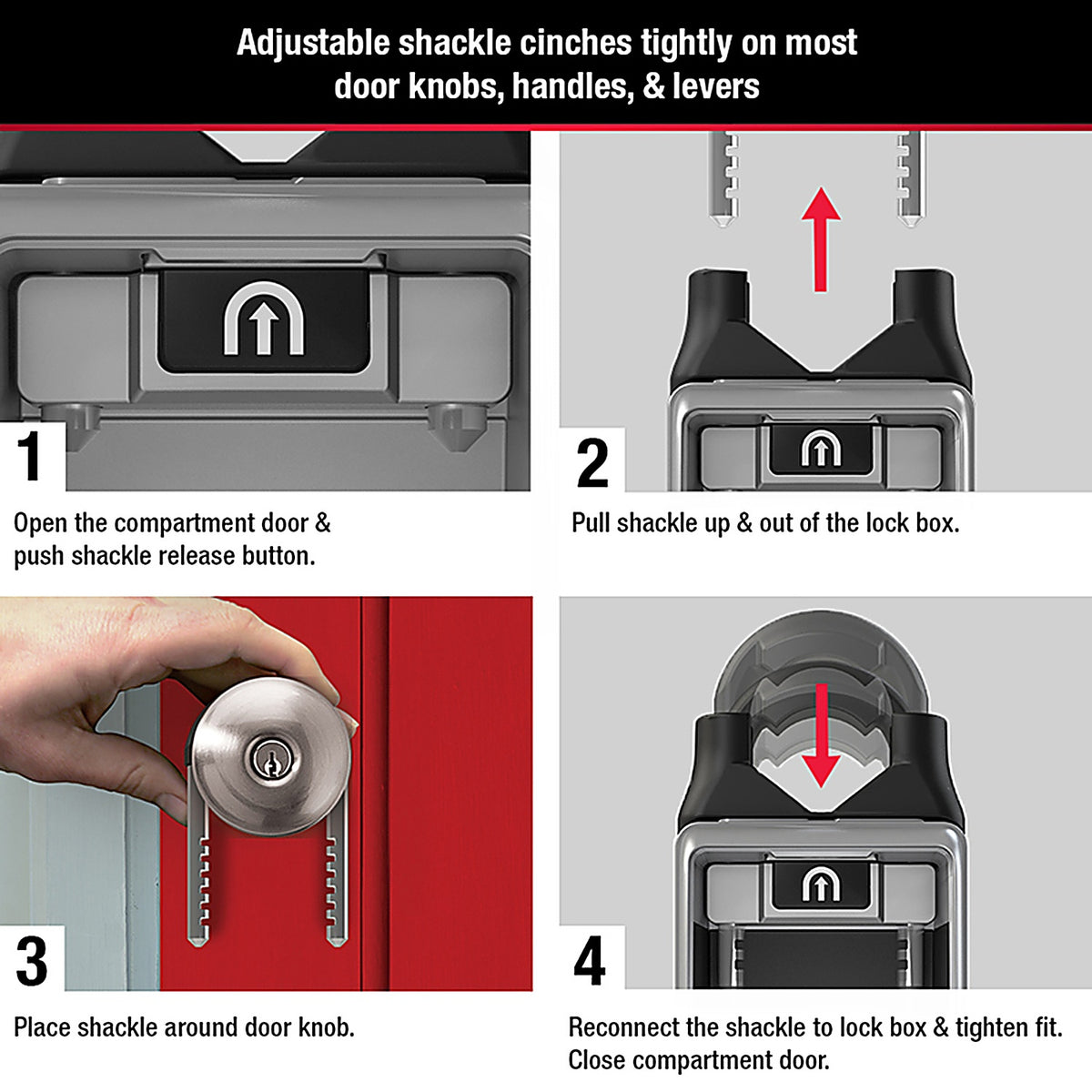 Master Lock - 5420D - 2-7/8 In. W Metal 4-Dial Combination Lock Box