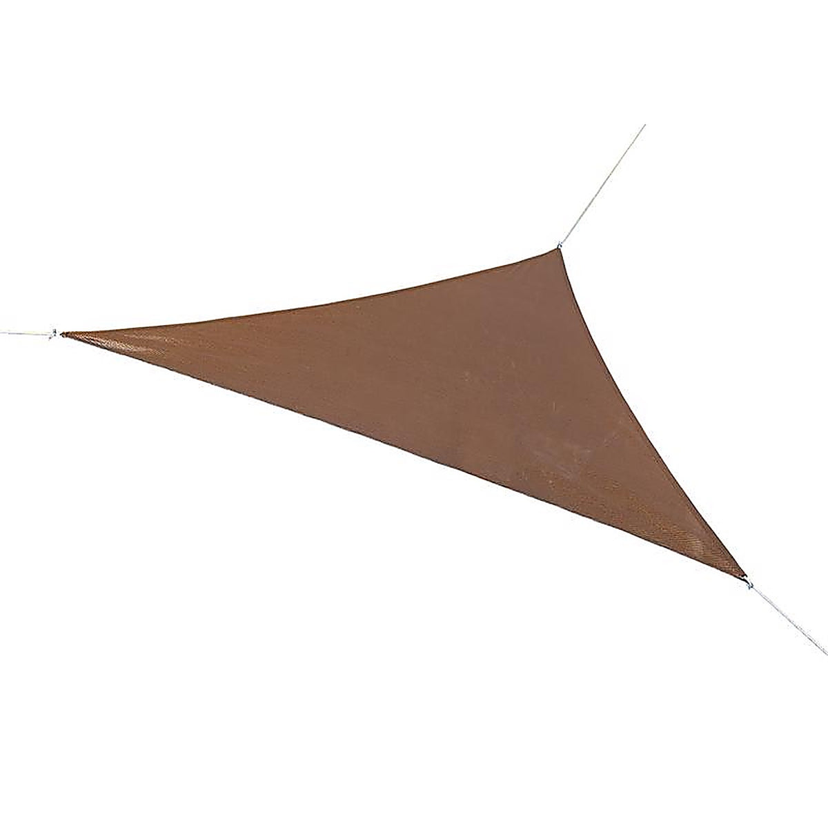 Coolaroo 449322 Ready-To-Hang Polyethylene Mocha Triangle Shade Sail Canopy 16.5 ft. W x 16.5 ft. L