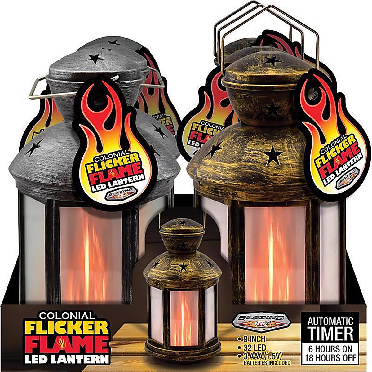 Shawshank LEDz 702754 LED Plastic Flameless Lantern Assorted