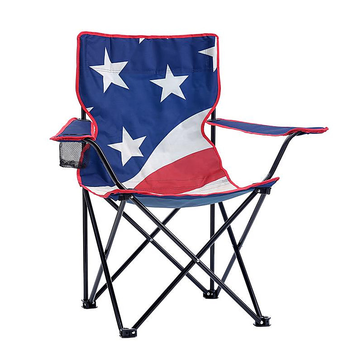 Quikchair - 160053PK6 - Red/White/Blue USA Classic Folding Quad Chair