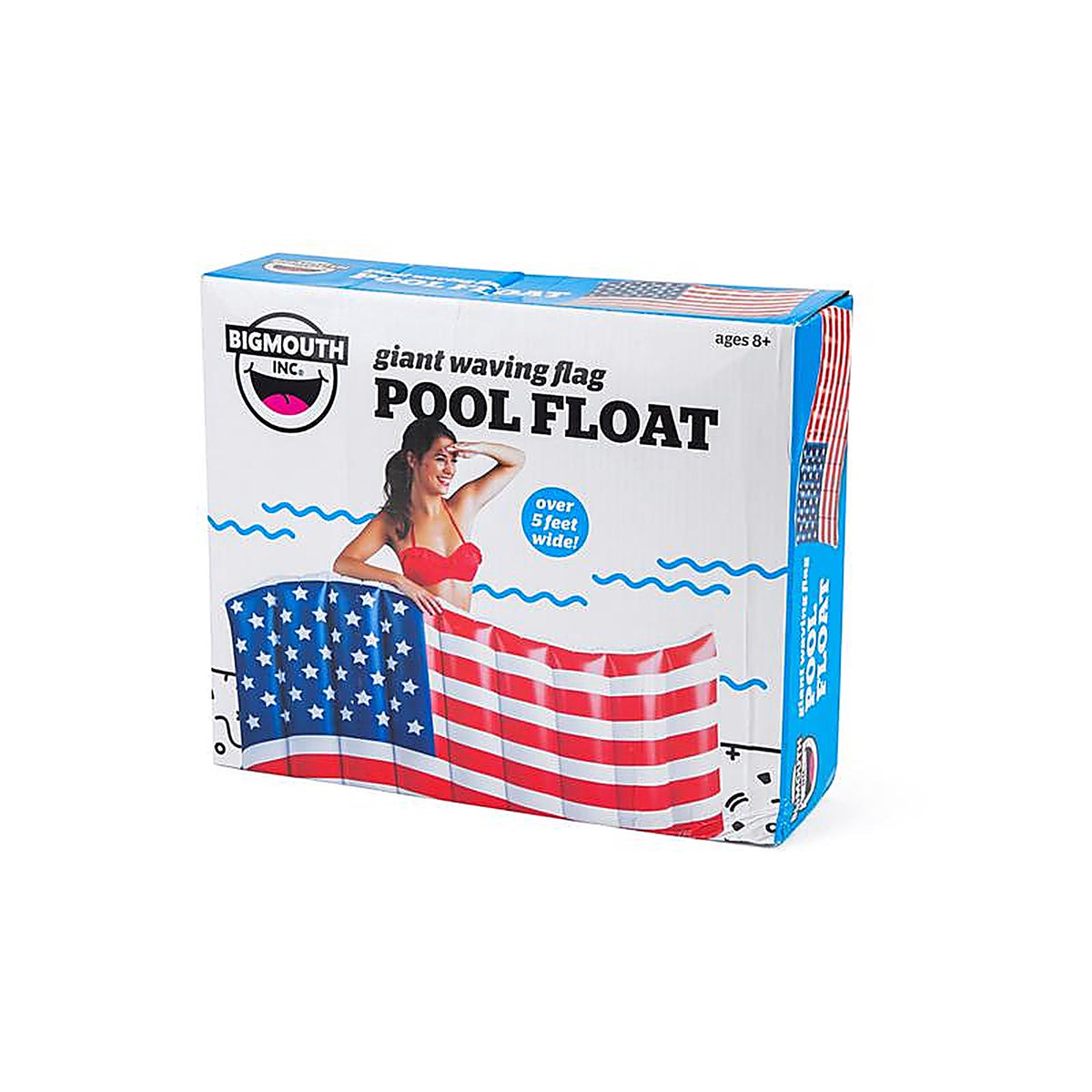 Bigmouth - BMPF-AF - Blue/Red/White Vinyl Inflatable Giant American Flag Pool Float