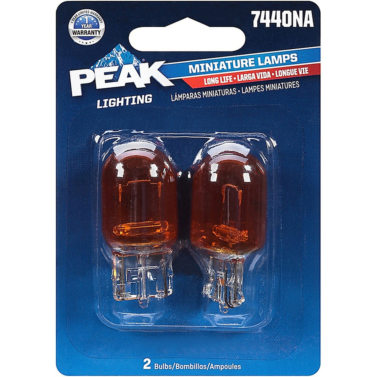 Peak - 7440NALL-BPP - Halogen Parking/Stop/Tail/Turn Miniature Automotive Bulb 7440Na
