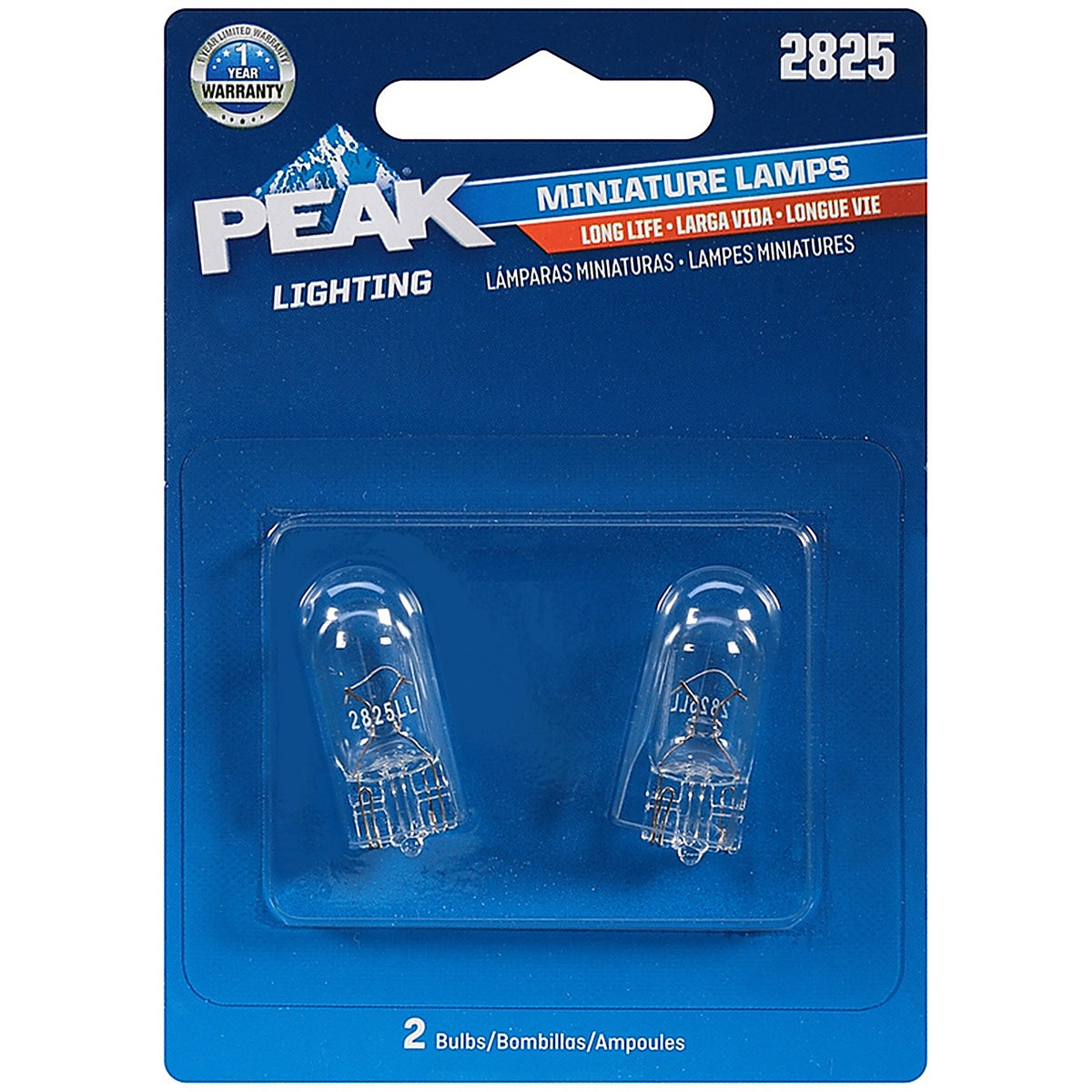 Peak - 2825LL-BPP - Incandescent Indicator Miniature Automotive Bulb 2825
