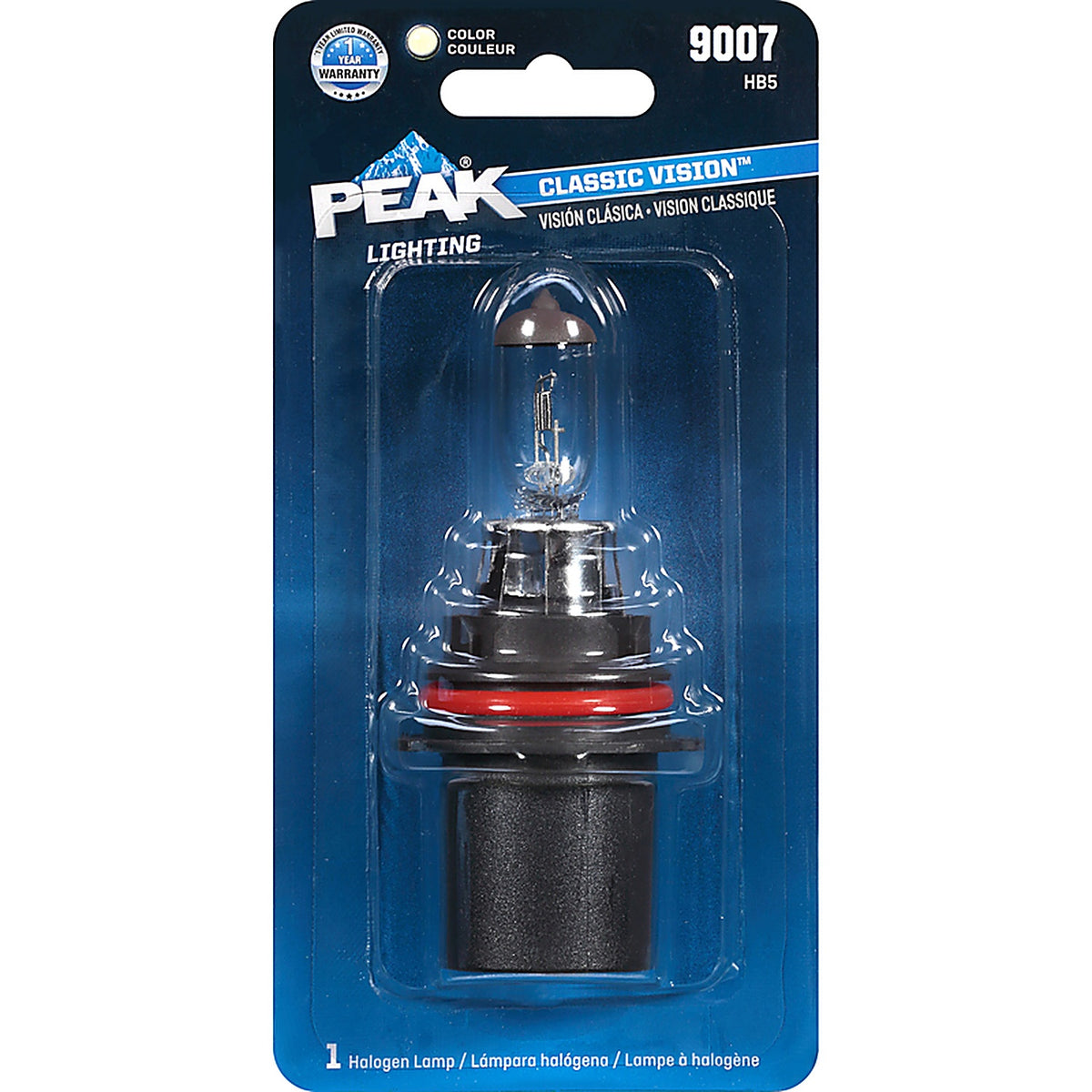 Peak 9007-BPP Classic Vision Halogen High/Low Beam Automotive Bulb 9007 HB5