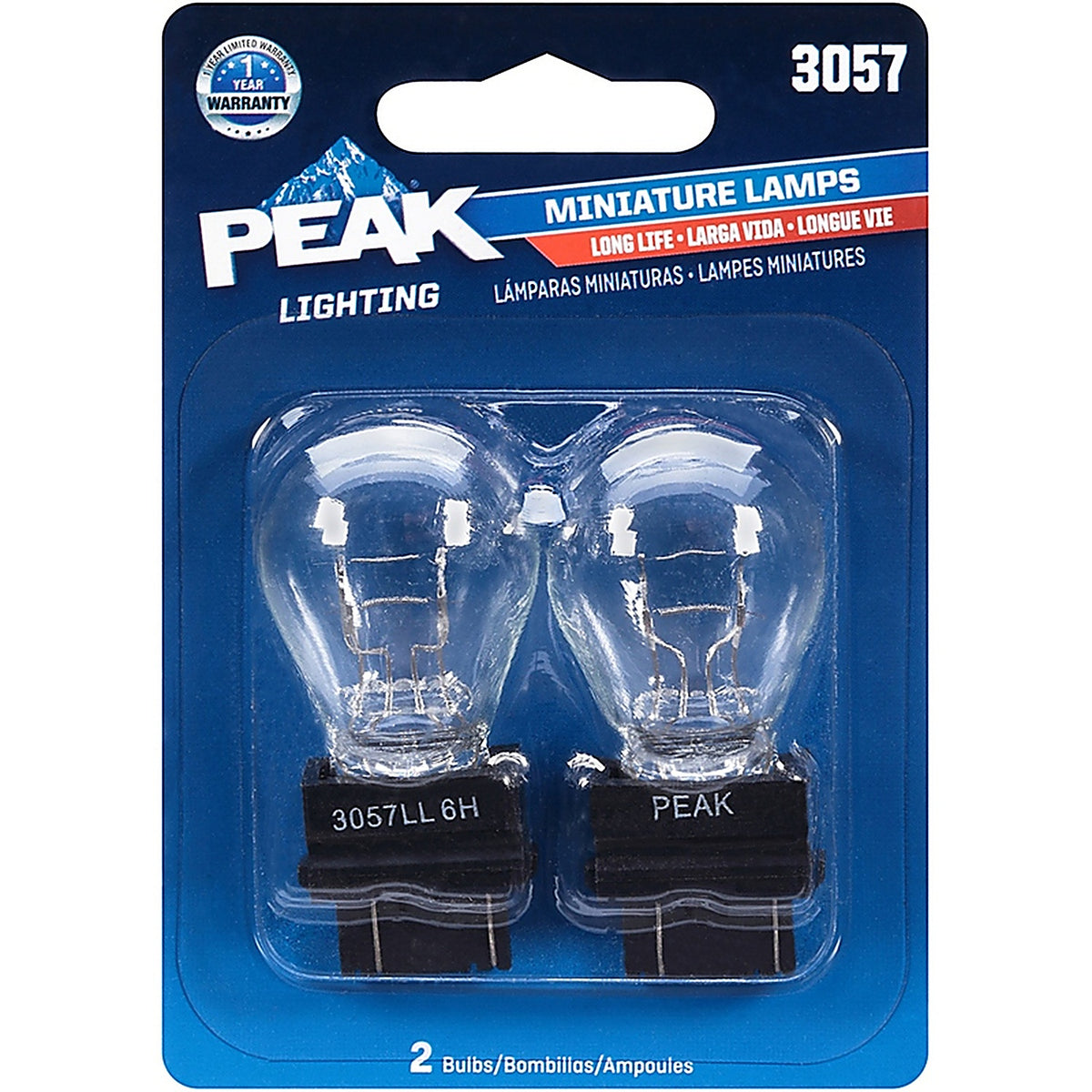 Peak - 3057LL-BPP - Incandescent Parking/Stop/Tail/Turn Miniature Automotive Bulb 3057