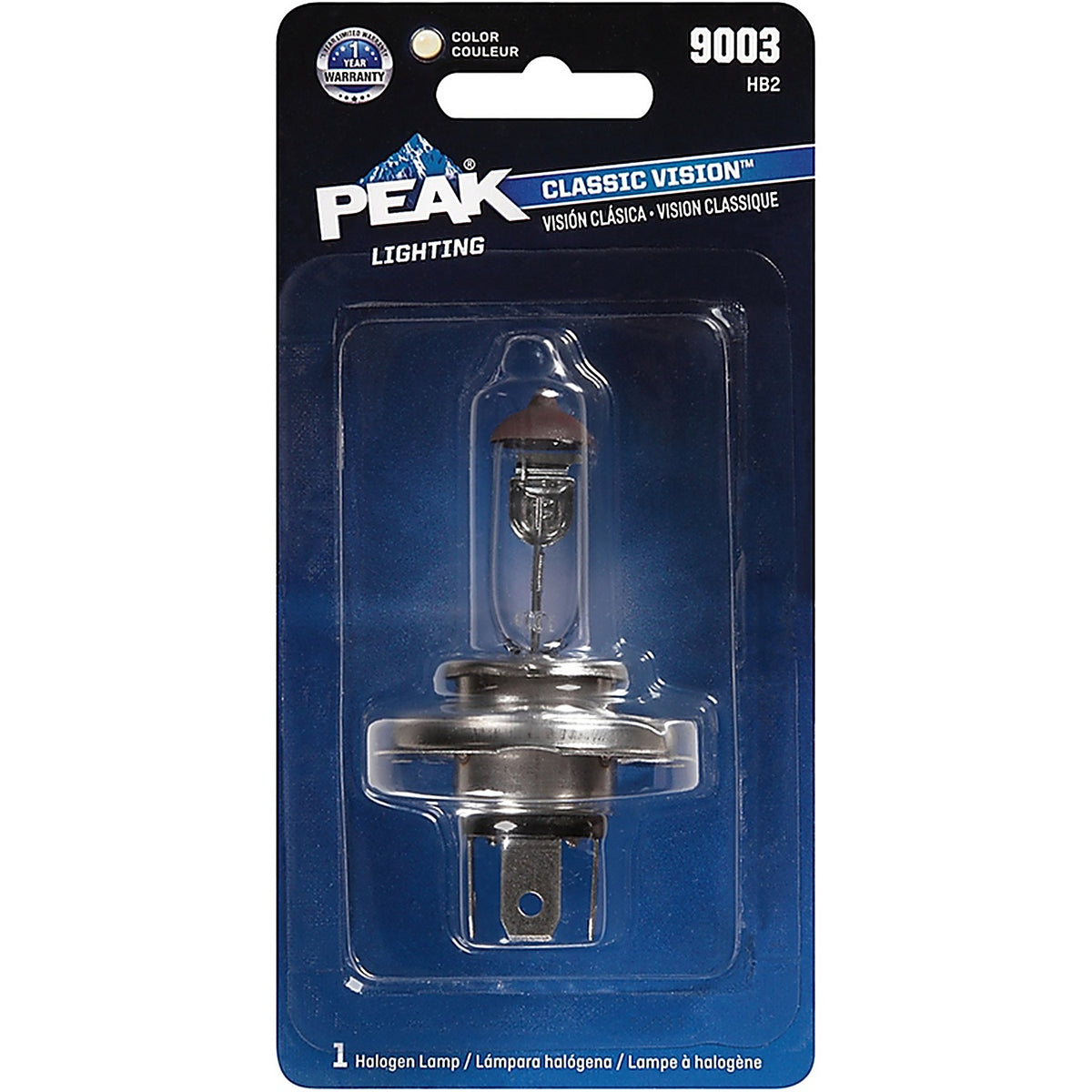 Peak - 9003-BPP - Classic Vision Halogen High/Low Beam Automotive Bulb 9003 Hb2