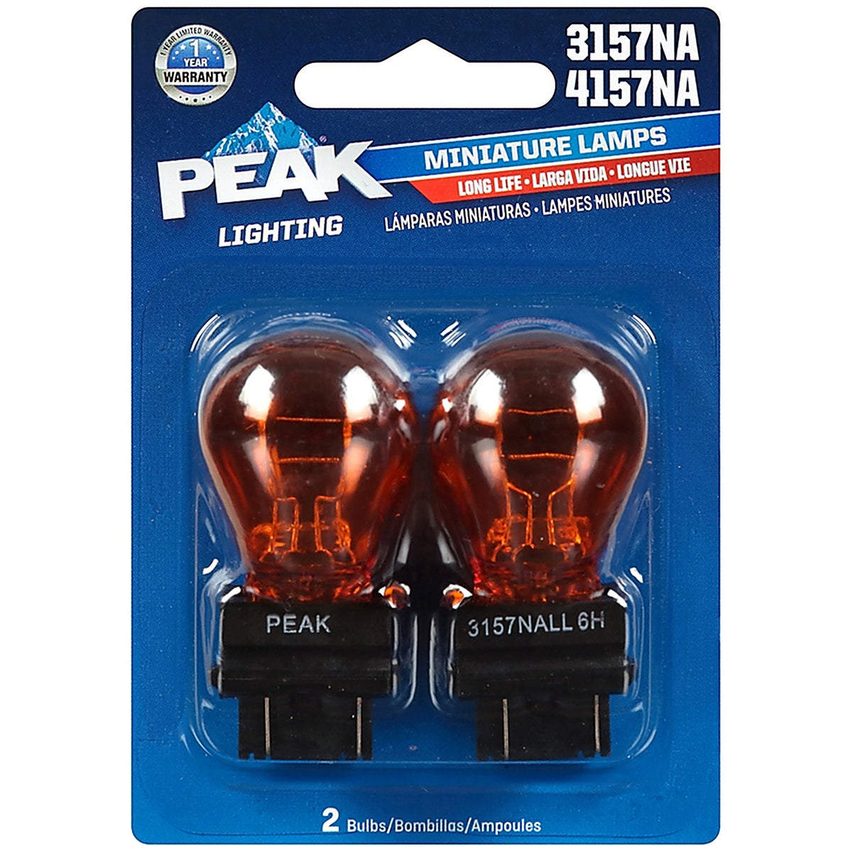 Peak - 3157NALL-BPP - Incandescent Parking/Stop/Tail/Turn Miniature Automotive Bulb 3157Na/4157na