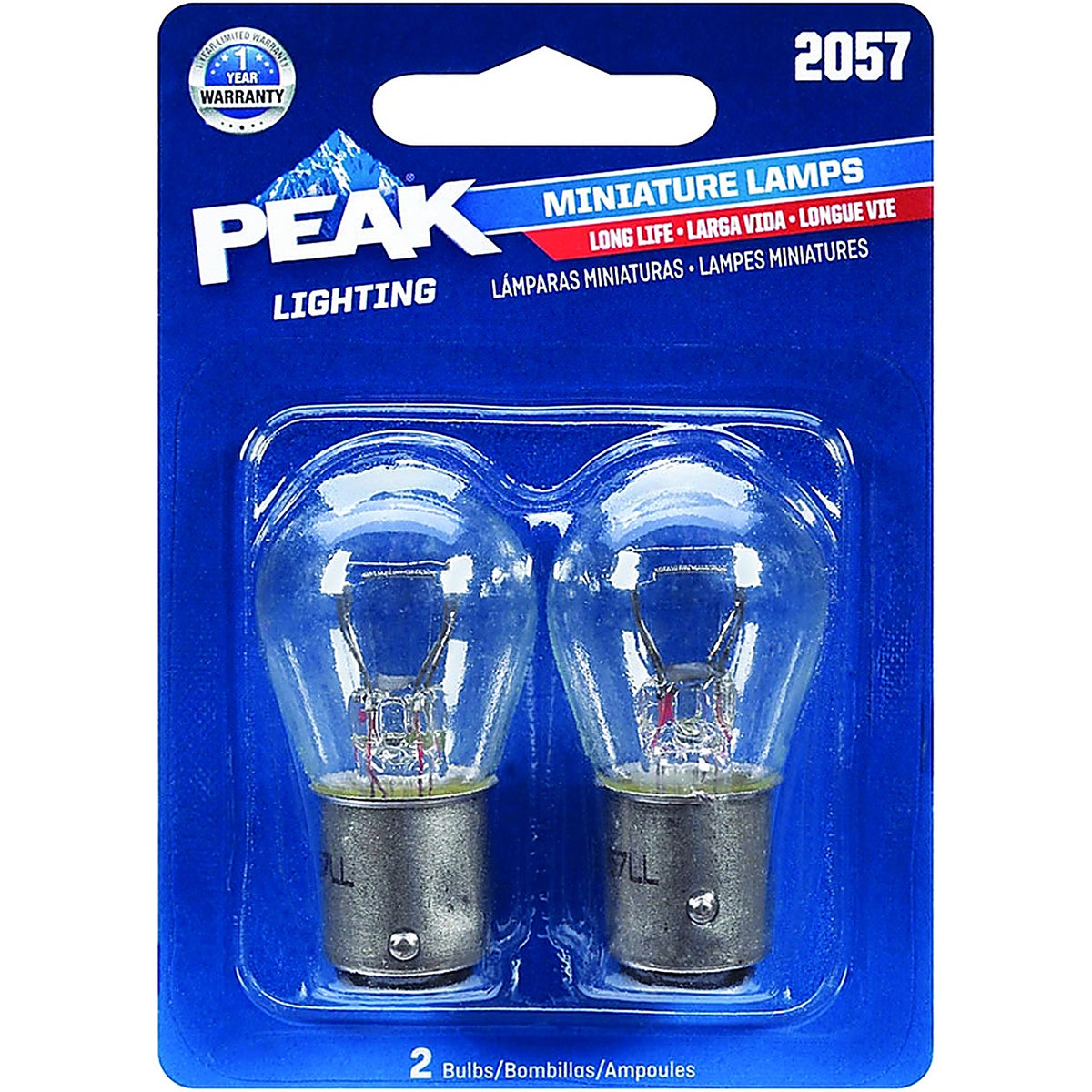 Peak - 2057LL-BPP - Incandescent Parking/Stop/Tail/Turn Miniature Automotive Bulb 2057