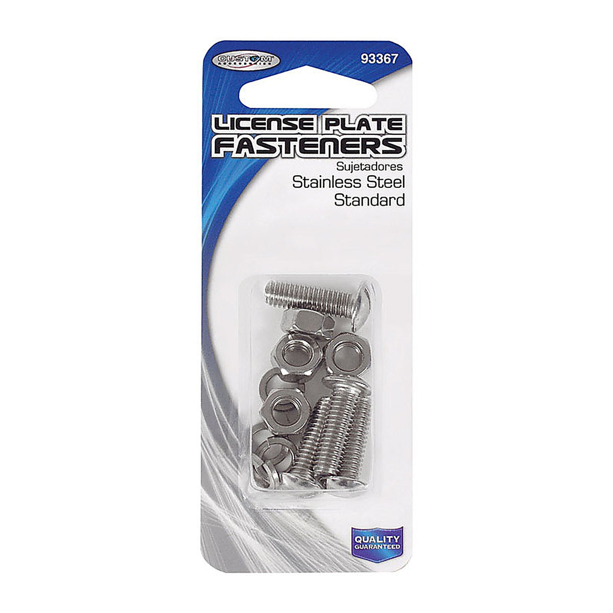 Custom Accessories 93367 Silver Stainless Steel License Plate Fasteners