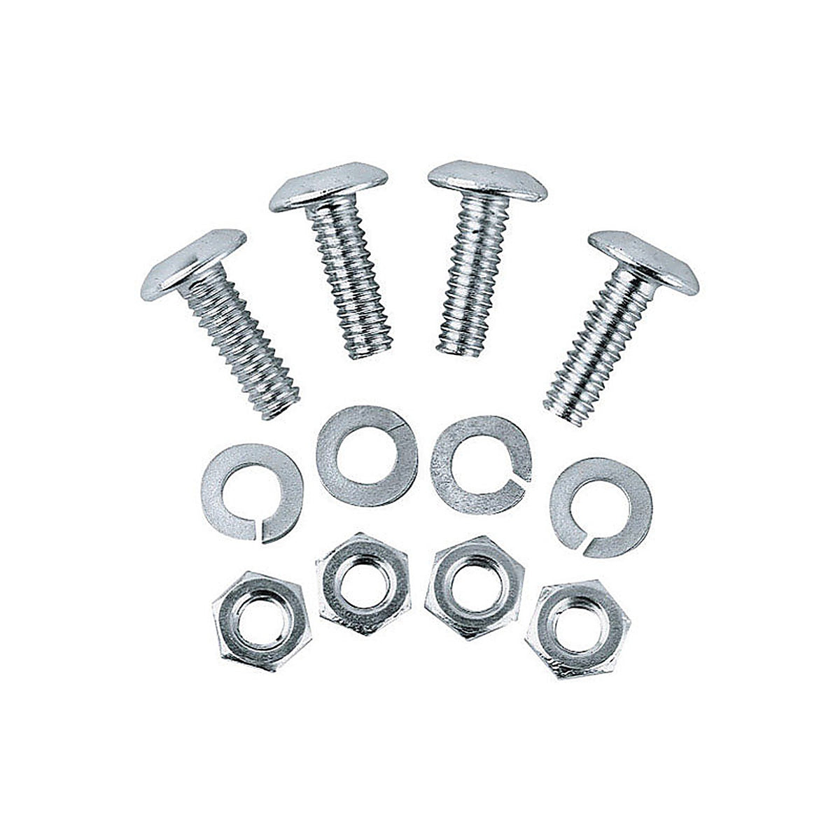 Custom Accessories 93367 Silver Stainless Steel License Plate Fasteners