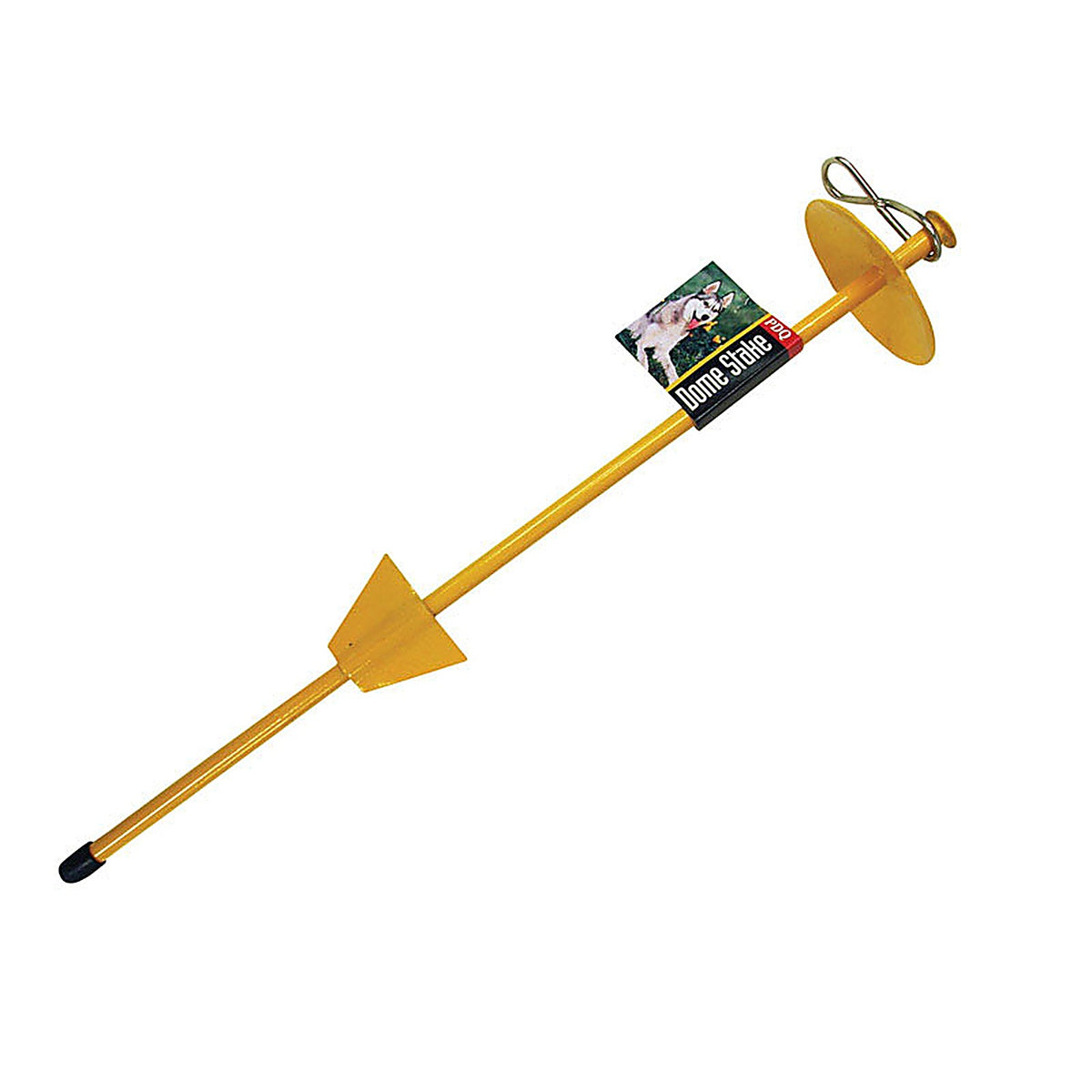 Boss Pet A01310 PDQ Yellow Dome Cast Malleable Steel Dog Tie Out Stake Large