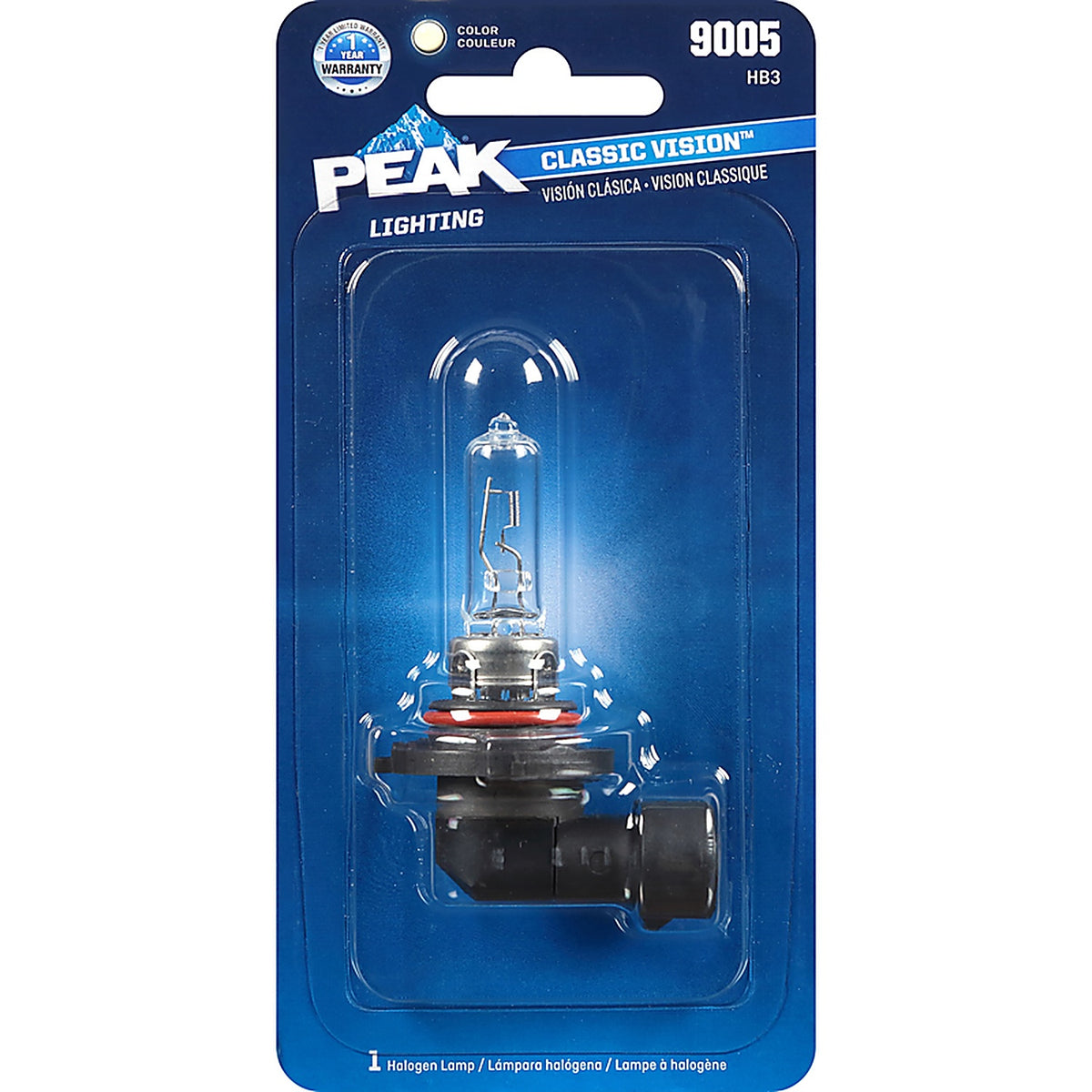 Peak - 9005-BPP - Classic Vision Halogen High/Low Beam Automotive Bulb 9005