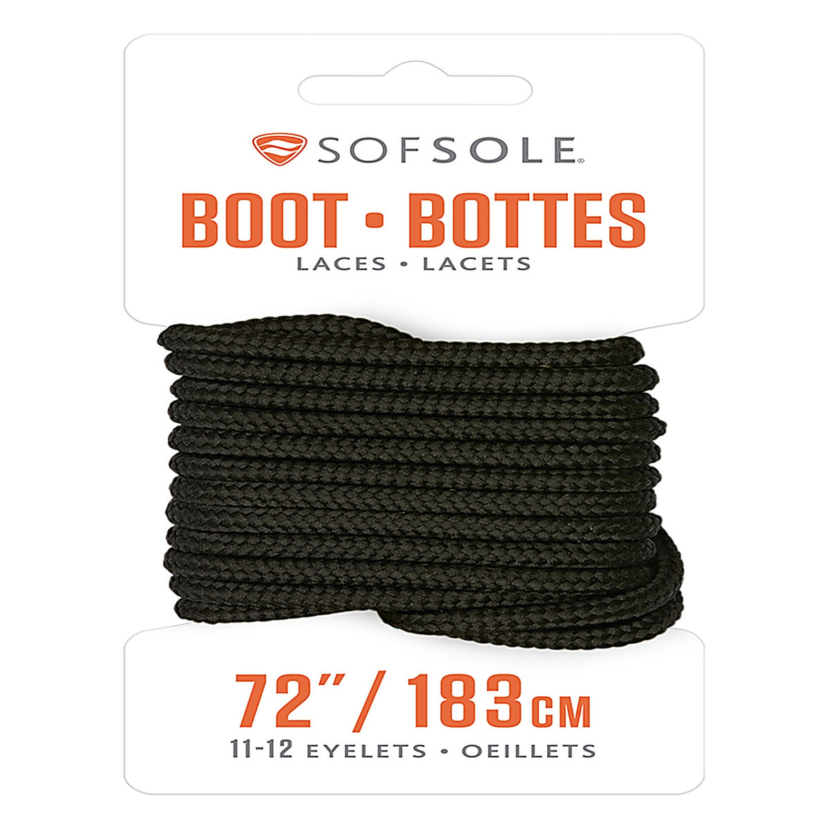 Sof Sole - 84720 - 72 In. Black Boot Laces
