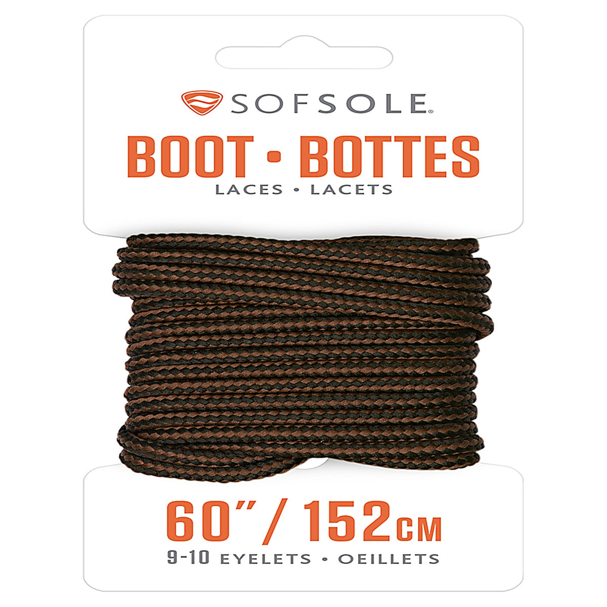 Sof Sole - 84725 - 60 In. Balck-Brown Boot Laces