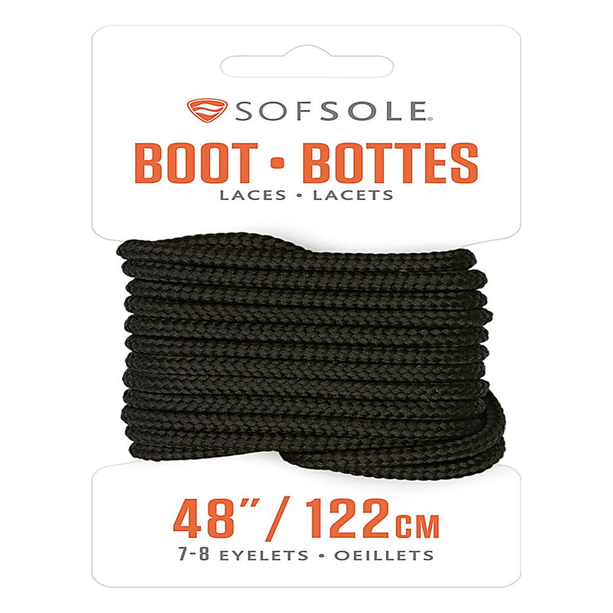 Sof Sole - 84718 - 48 In. Black Boot Laces
