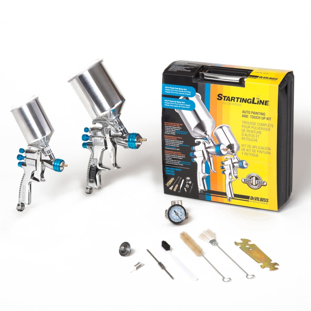 DeVilbiss 802342 StartingLine HVLP Automotive Spray Painting and Detail Spraying Kit