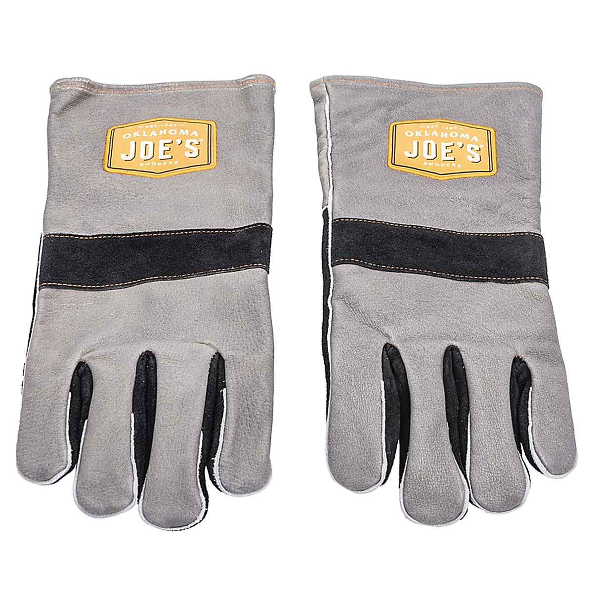 Oklahoma Joes 3339484R06 Leather Gray Grilling Gloves 2/pc.