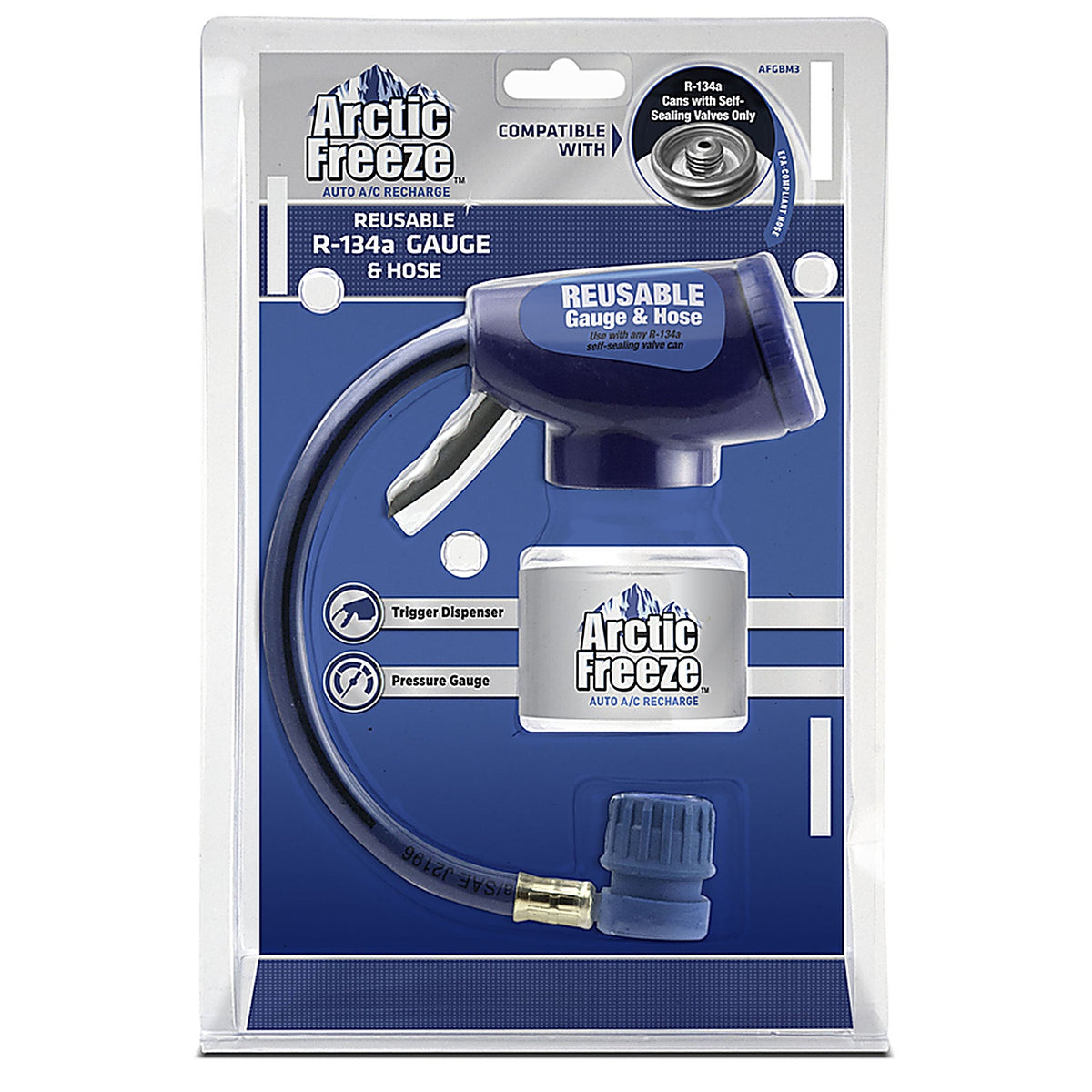 Arctic Freeze - AFGBM3-6 - R-134a 1 Piece AC Gauge and Hose