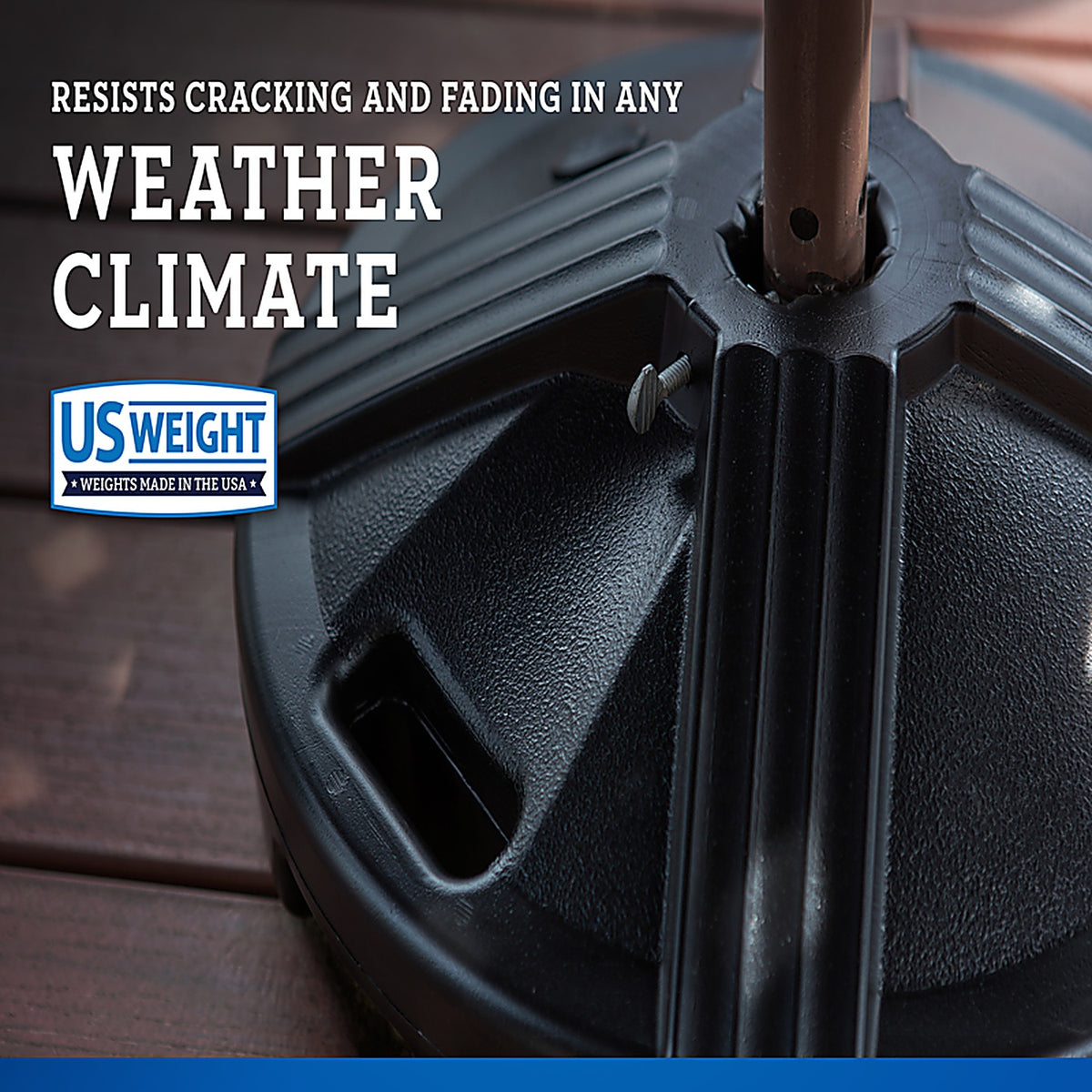 US Weight - FUB1BERET - Black Classic Resin Umbrella Base