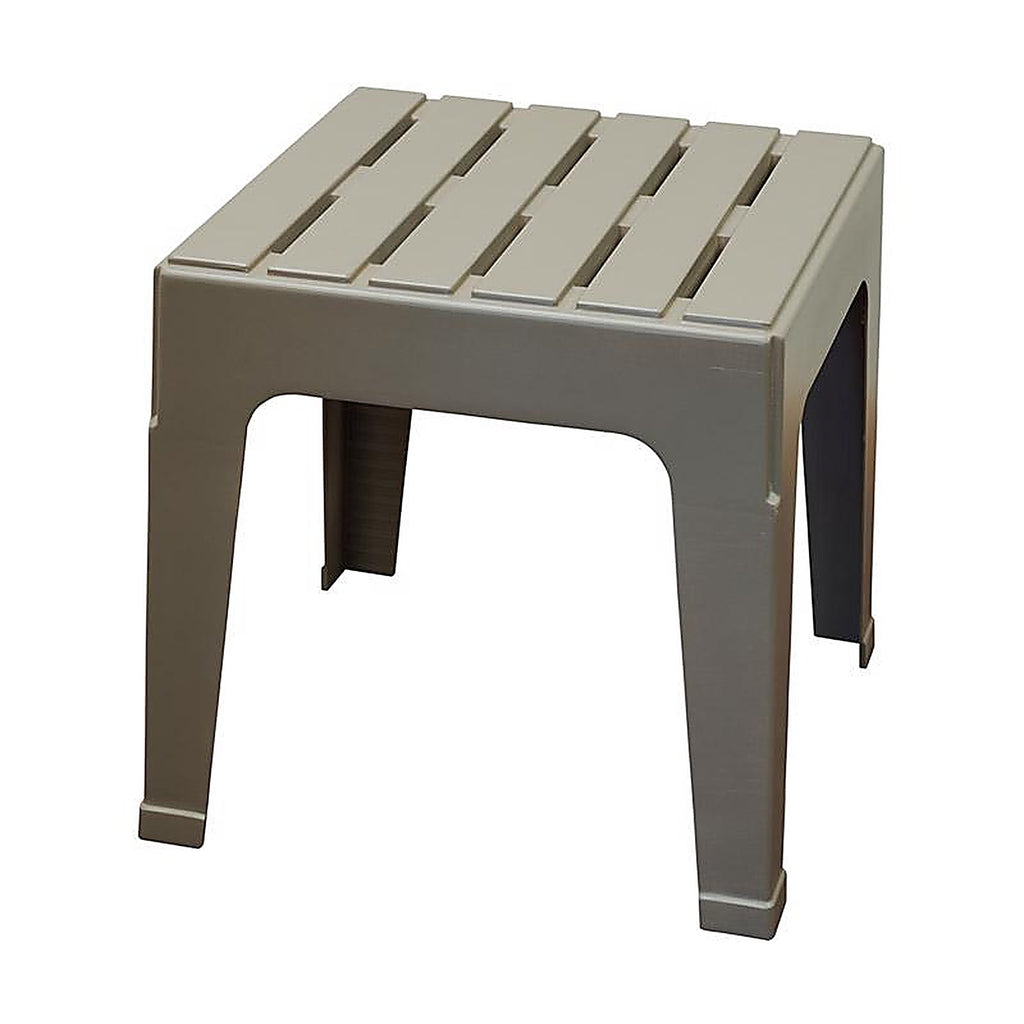 Adams - 258364 - Big Easy Gray Square Resin Stackable Side Table
