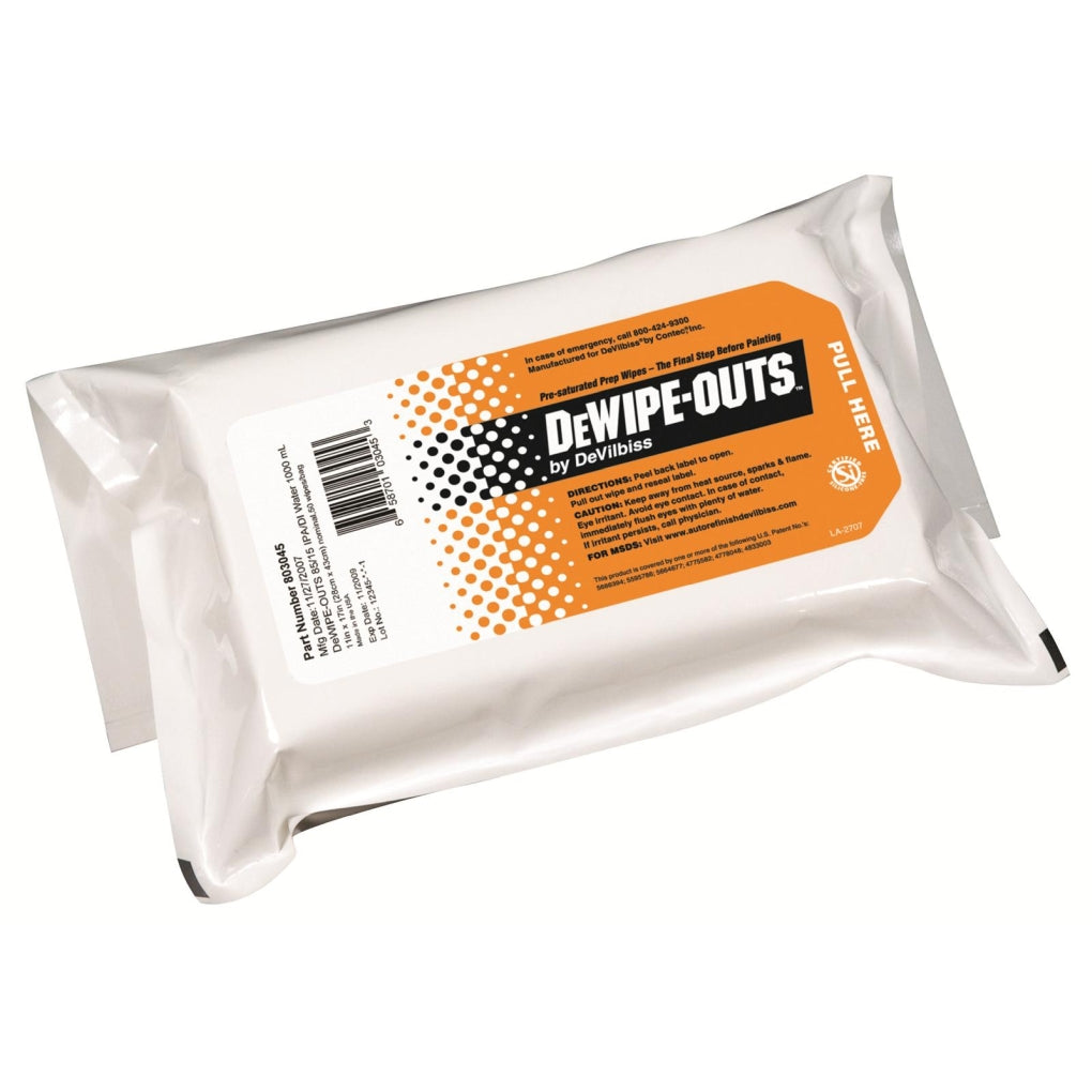 DeVilbiss 803045 DeWipe-Outs 11in. x 17in. 85% IPA/15% DI Water