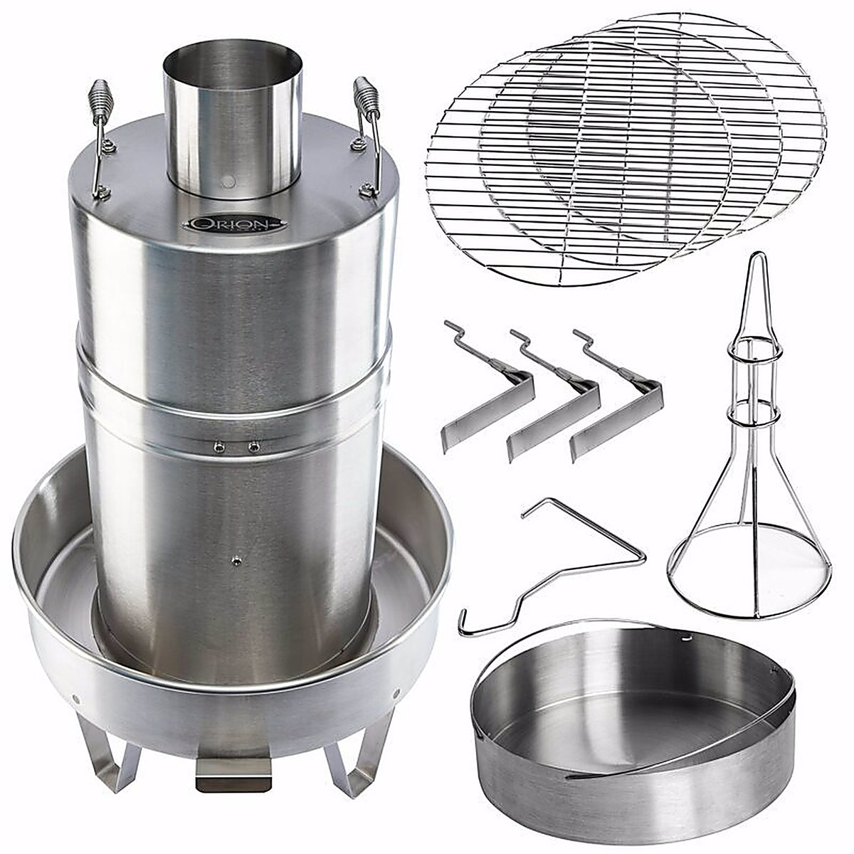 Orion Cooker - OC101 - Original Wood Chips Vertical Outdoor Convection Cooker Silver