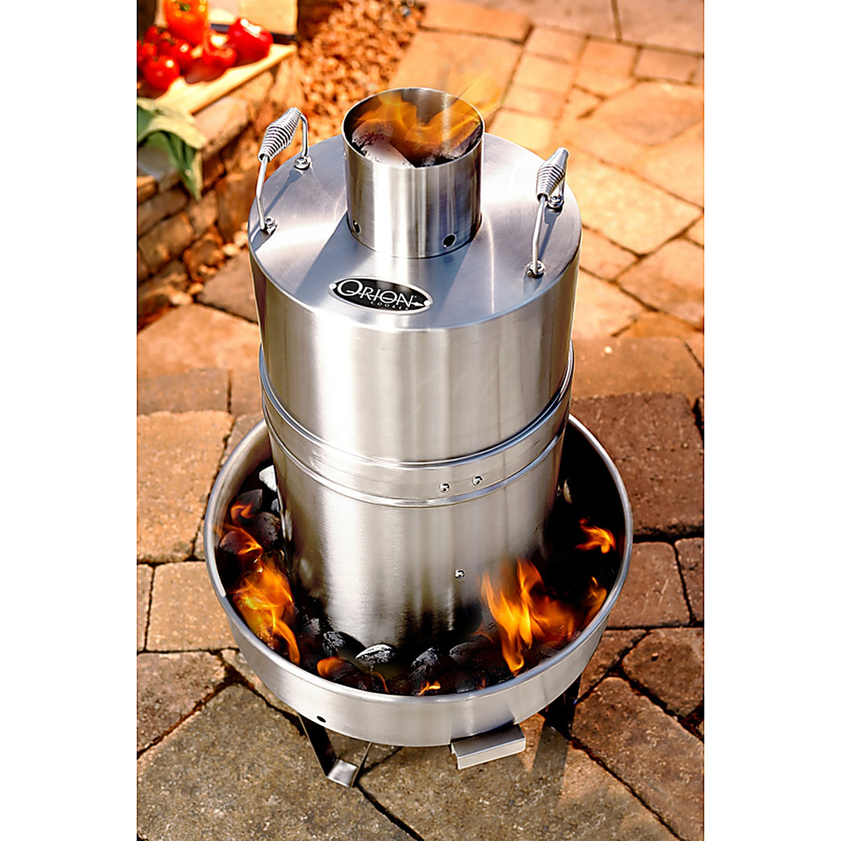 Orion Cooker - OC101 - Original Wood Chips Vertical Outdoor Convection Cooker Silver