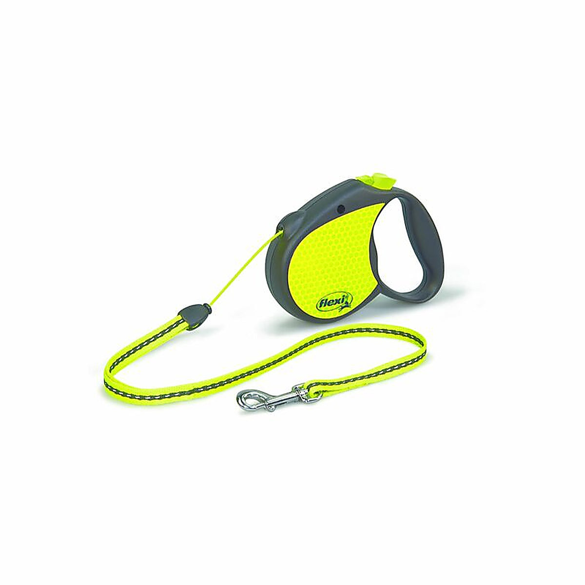 Flexi - PN1.266.S NEO15 - Neon Yellow Retractable Plastic Dog Leash Small