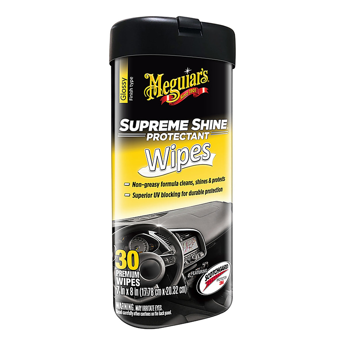 Meguiars - G4000 - Supreme Shine Plastic/Rubber/Vinyl Protectant Wipes 30 CT