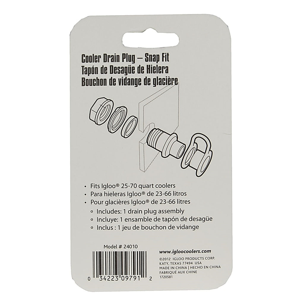 Igloo 24010 Cooler Drain Plug White 1/Pack