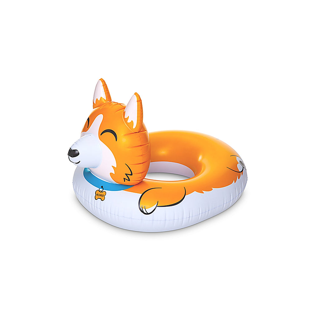 Bigmouth - BMPF-0085 - Orange/White Vinyl Inflatable Corgi Pool Float