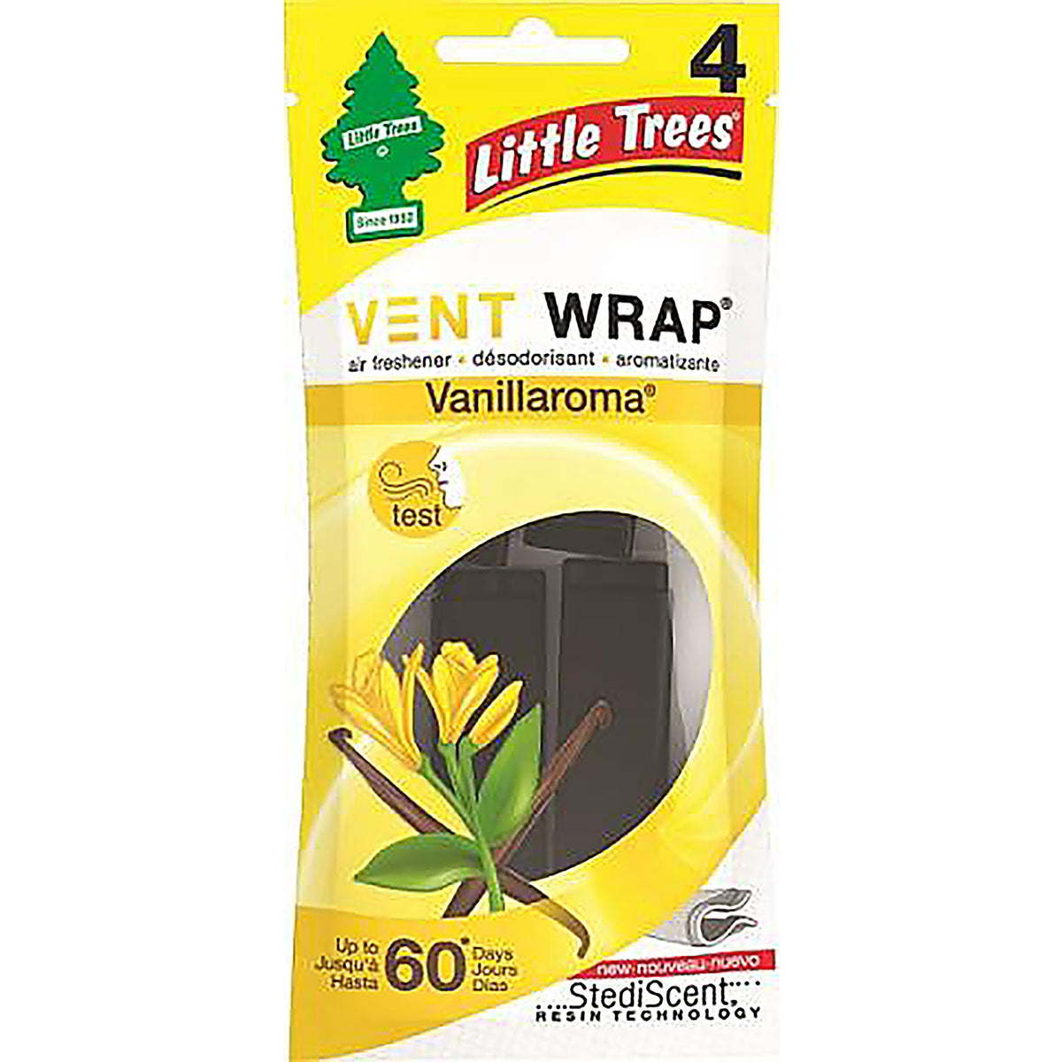 Little Trees CTK-52732-24 Vent Wrap Vanillaroma Scent Car Air Freshener 4/Pack