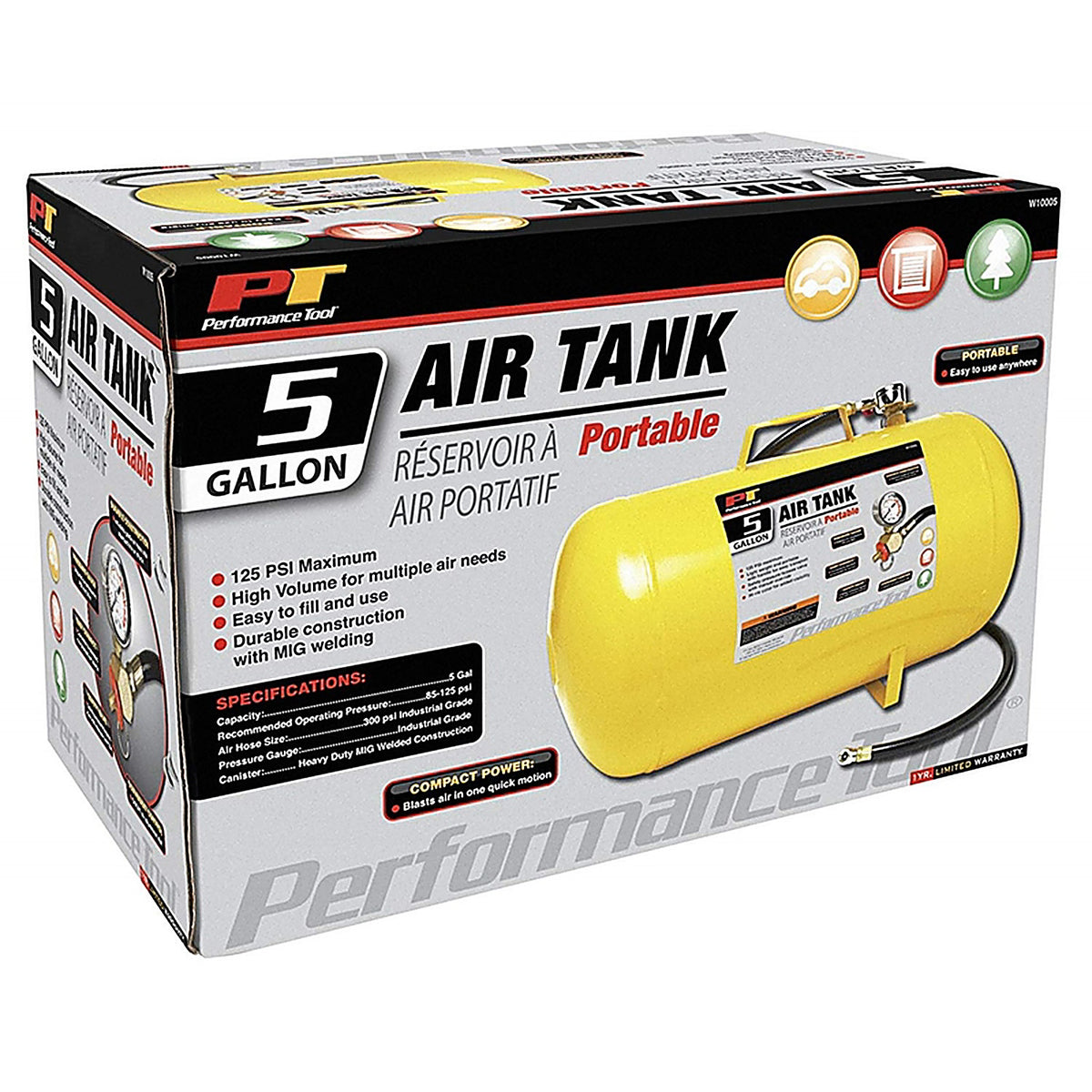Performance Tool - W10005 - 125 PSI Air Tank