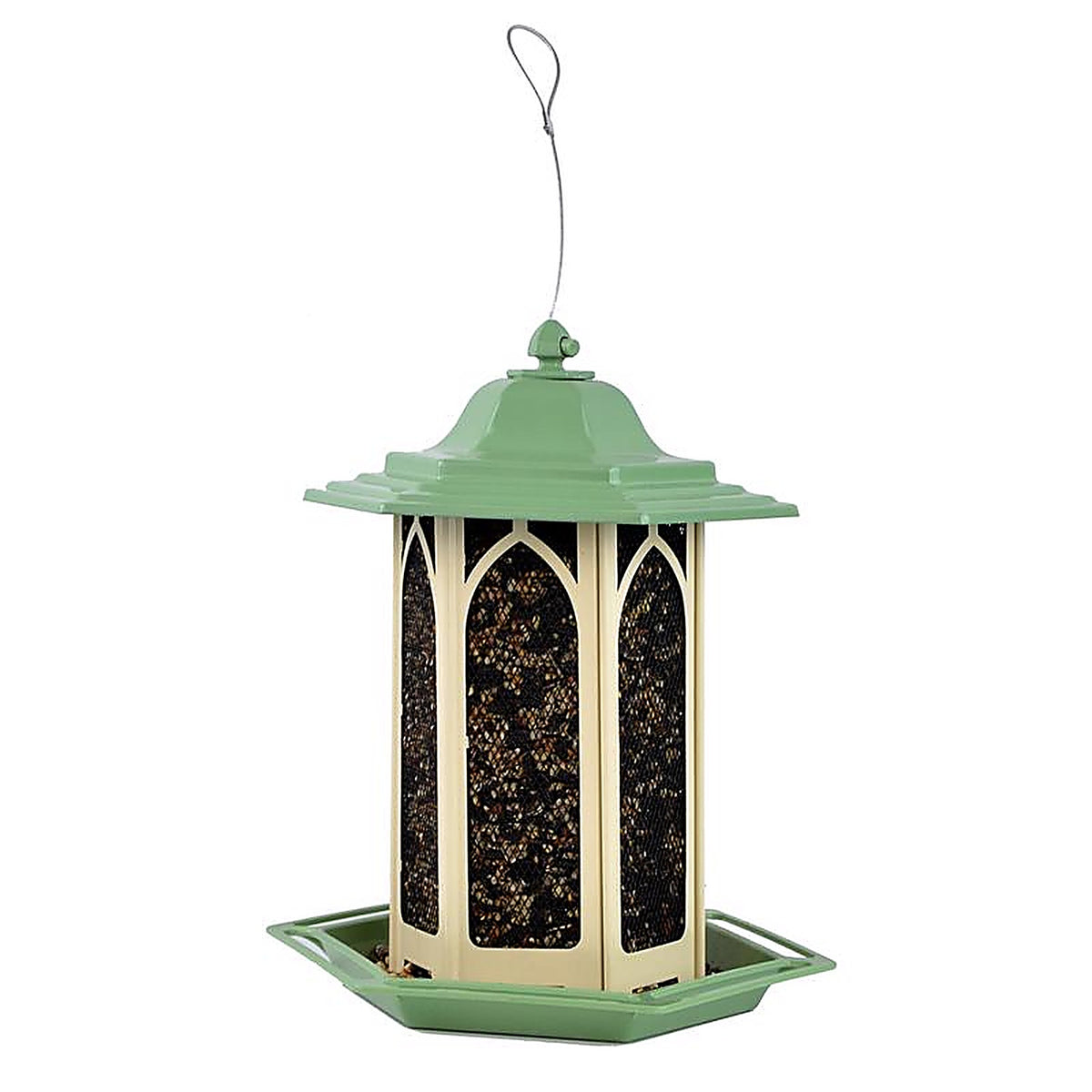 Perky-Pet GAZ01 Wild Bird 3.5 lb. Metal Gazebo Chalet Bird Feeder