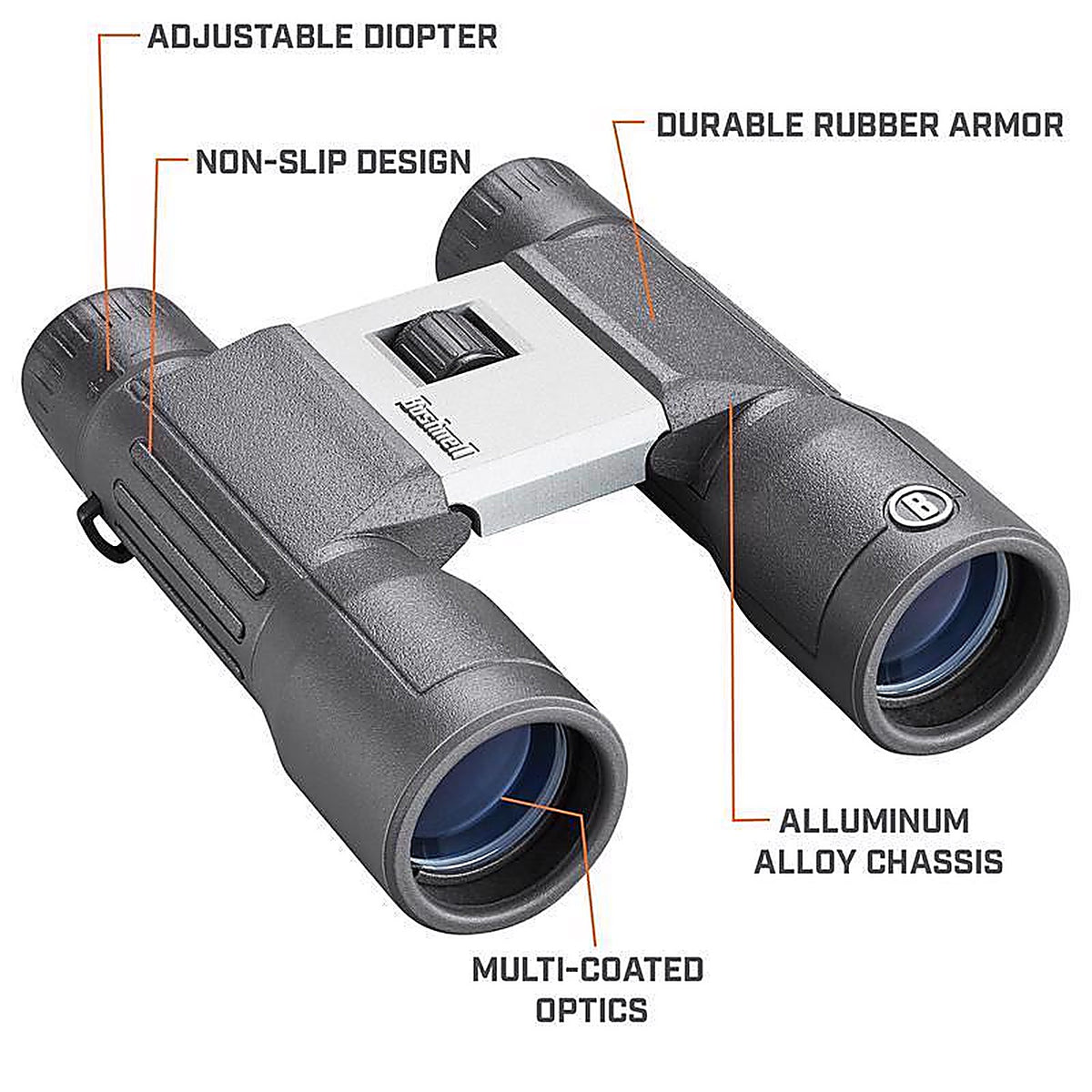 Bushnell - PWV1632 - Powerview 2 Manual Standard Binoculars 16X32 MM