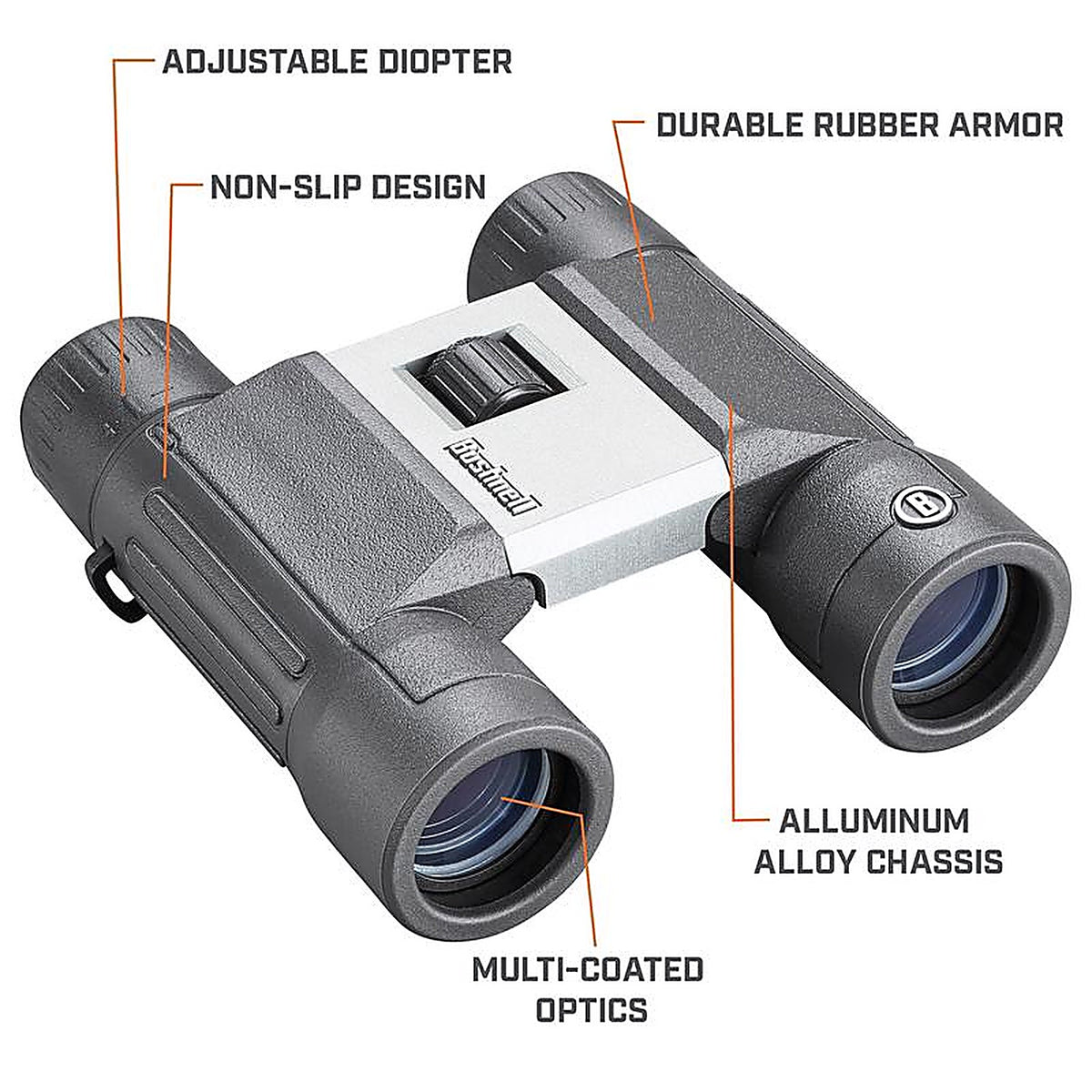 Bushnell - PWV1025 - Powerview 2 Manual Standard Binoculars 10X25 MM