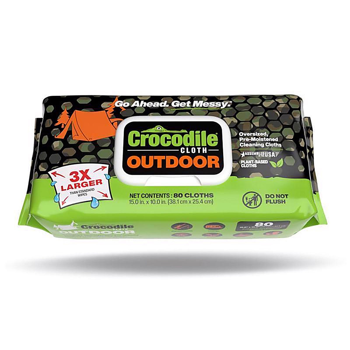 Crocodile Cloth - 6610 - Outdoor White Cloth 10 In. W X 15 In. L 80 Wipes