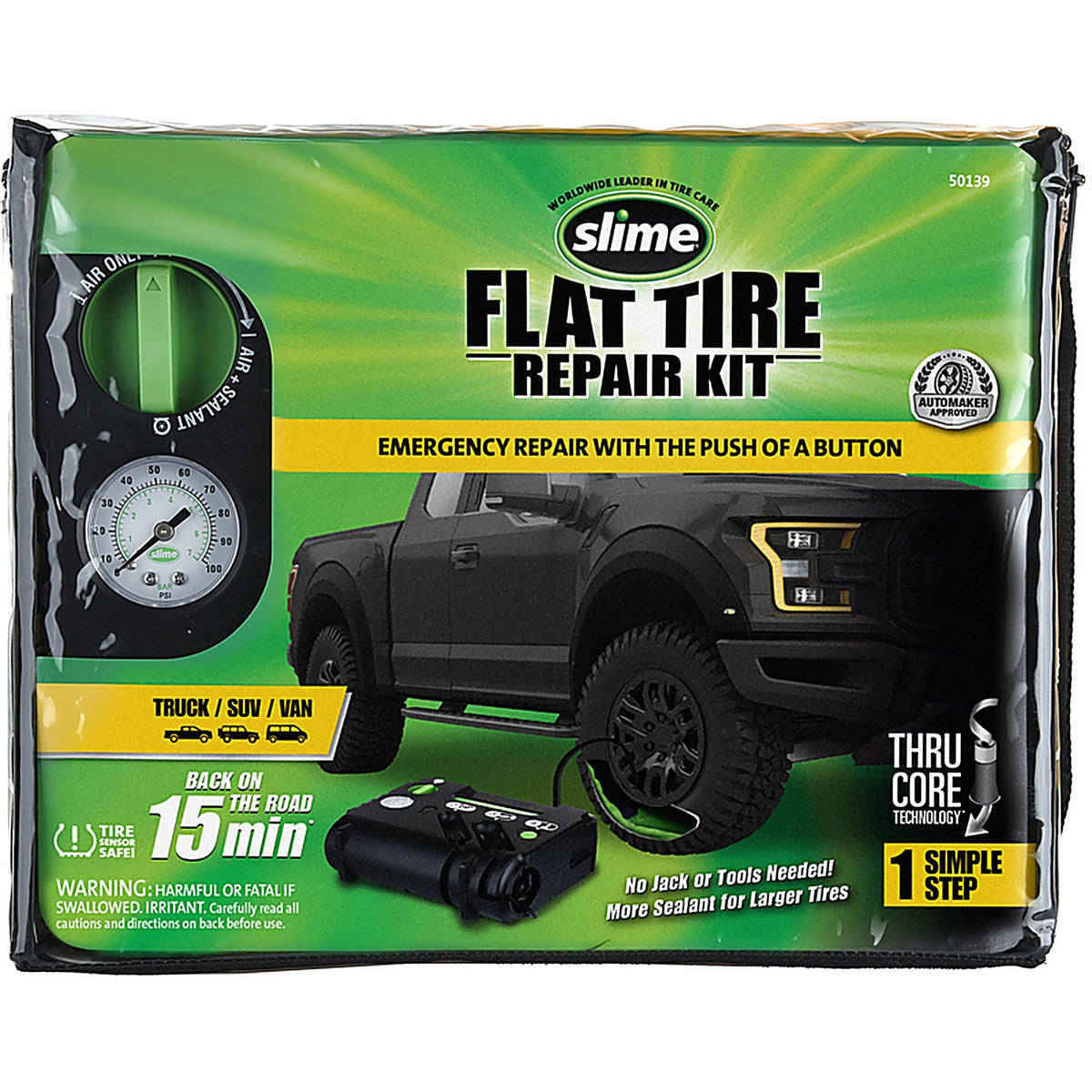 Slime - 50139 - Flat Tire Repair for Tubeless