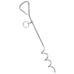 Boss Pet A01312 PDQ Silver Steel Dog Tie Out Stake Large
