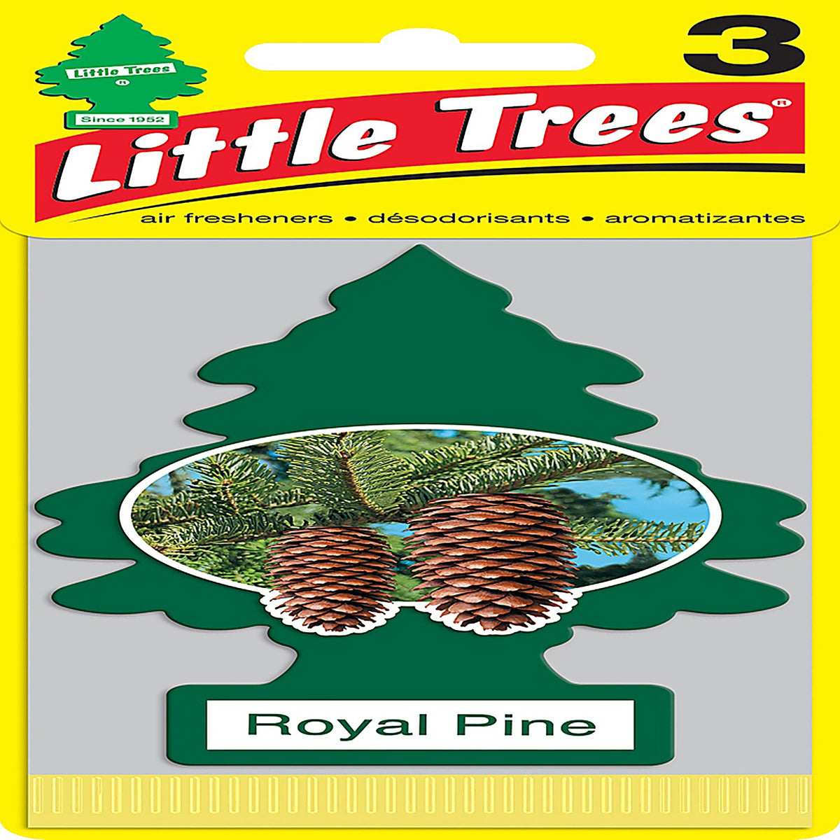 Little Trees U3S-32001 Green Royal Pine Air Freshener 3 pk
