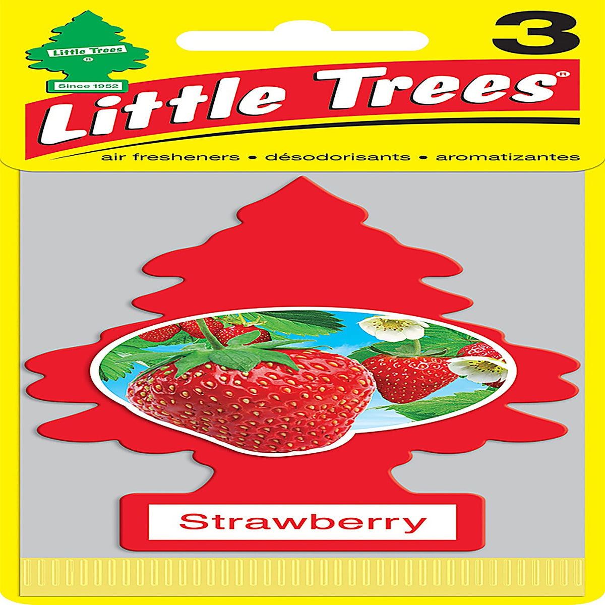 Little Trees U3S-32012 Red Strawberry Air Freshener 3 pk