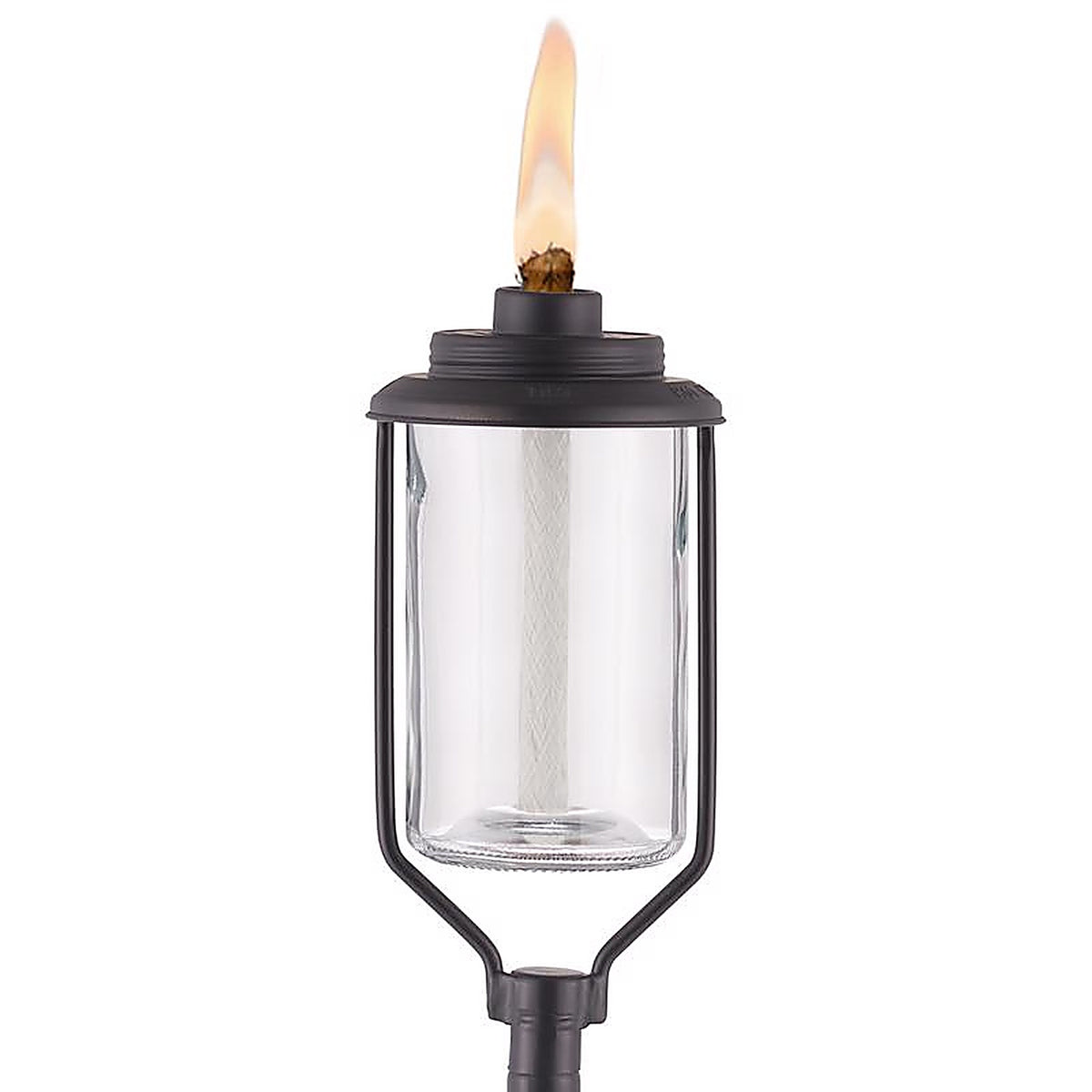 Tiki - 1120036 - Convertible Black/Clear Glass/Metal 65 In. Tiki Outdoor Torch 1 Piece
