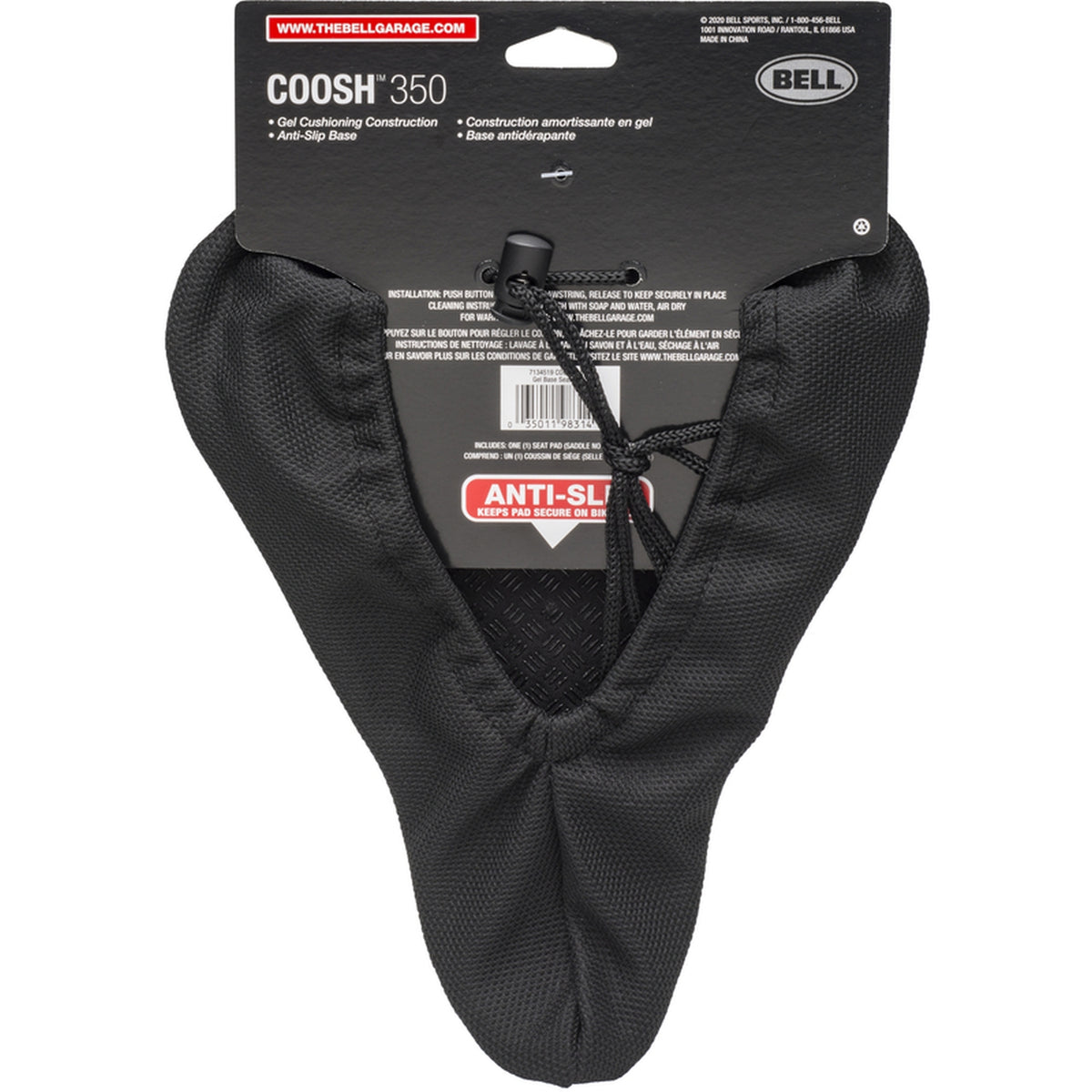 Bell Sports 7134519 Coosh 350 Nylon Gel Base Bicycle Seat Pad Black