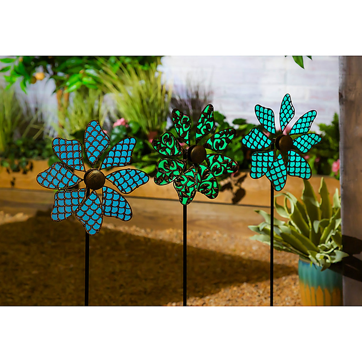 Meadow Creek ZAC47M2178 Multicolored Iron 33 in. H Outdoor Garden Stake
