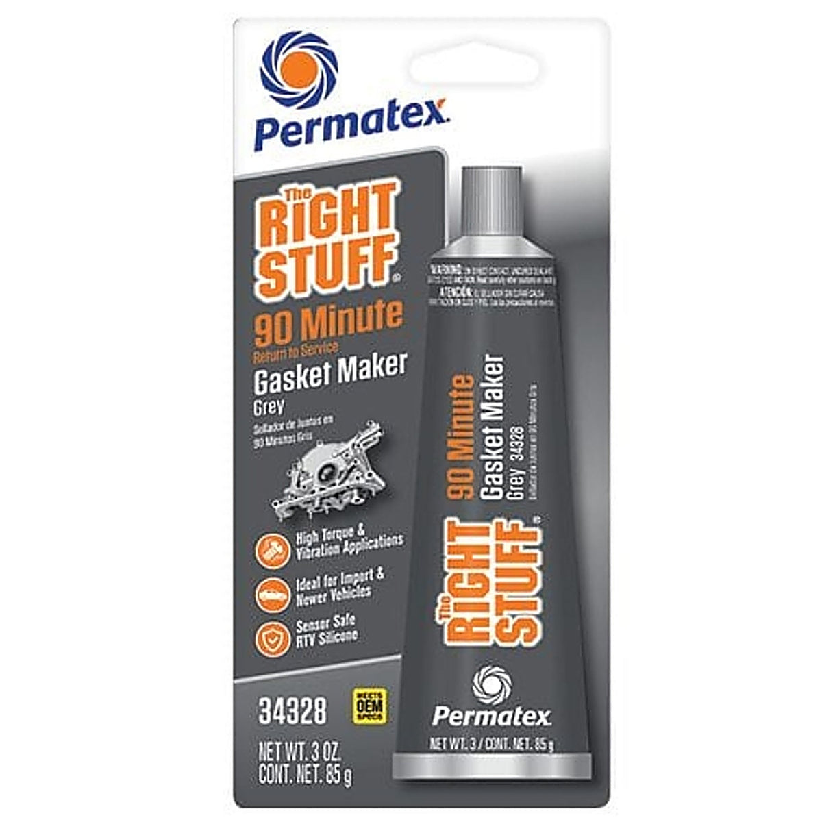 Permatex 34328 The Right Stuff Type-1 High Temperature Gasket Maker 3 oz 1 pk