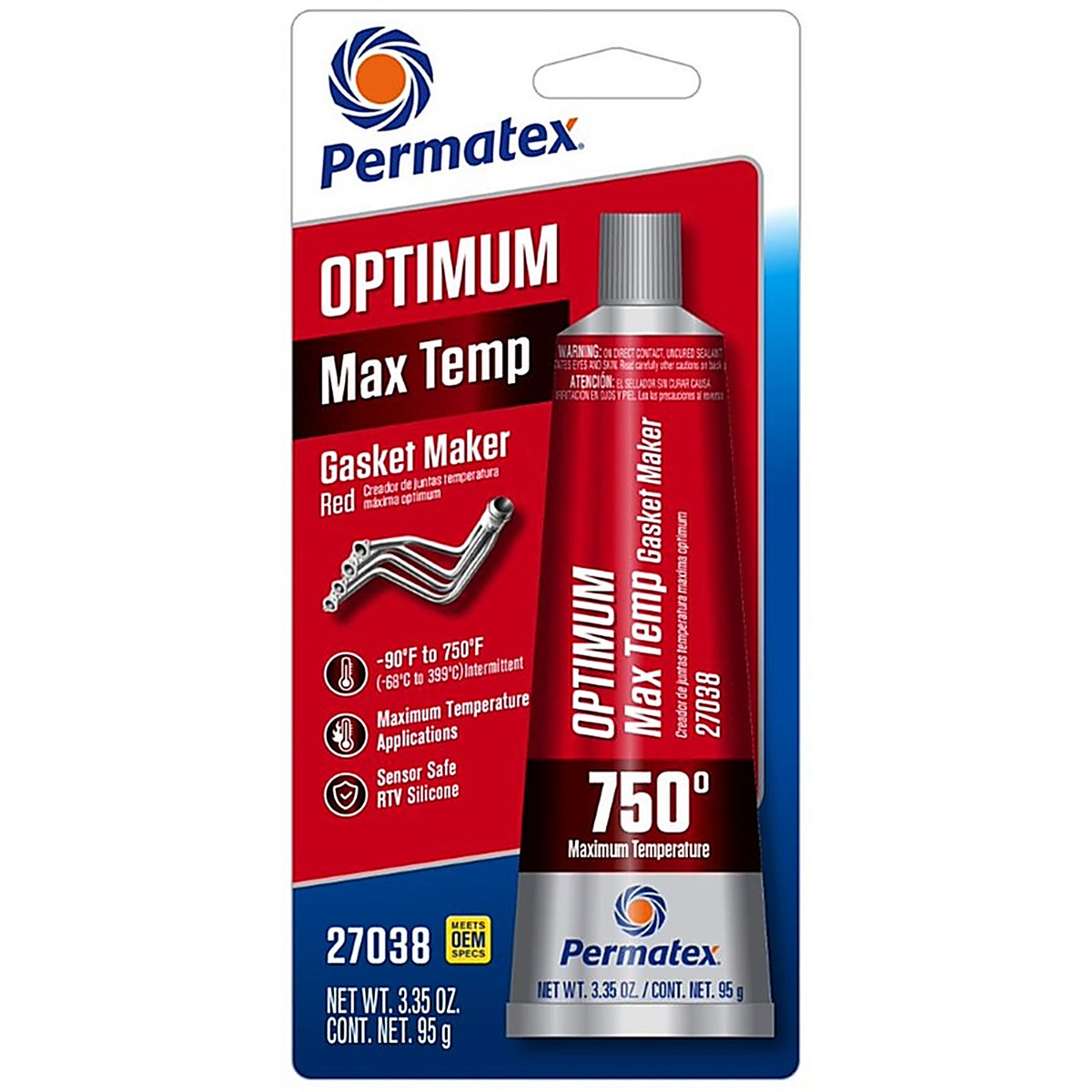 Permatex 27038 Optimum Type-1 High Temperature Gasket Maker 3.35 oz 1 pk